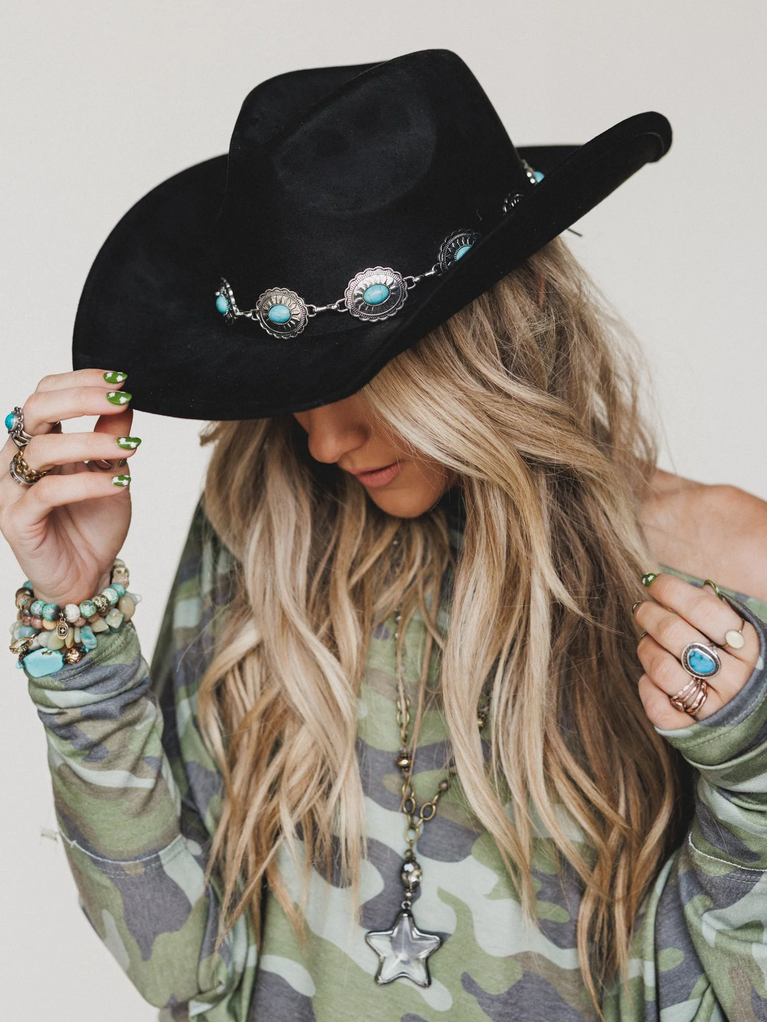 Cowboy Calling Hat - Black - Image 2