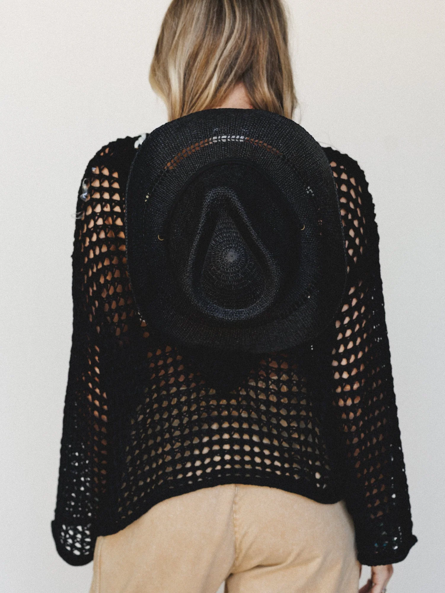 Cowboy Sun Hat - Black - Image 3