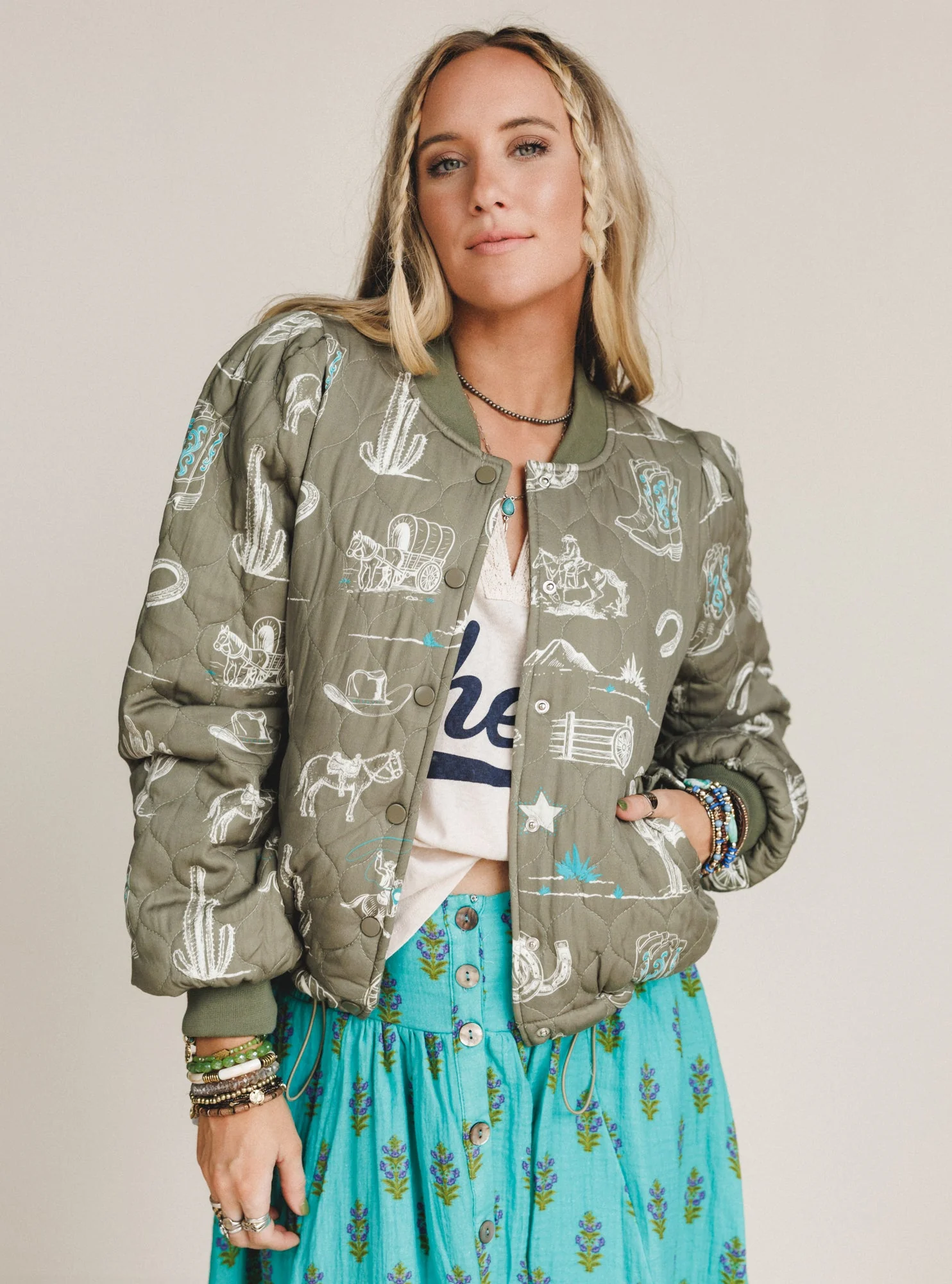 Cowgirl Code Jacket - Olive - Pre Order - Image 2