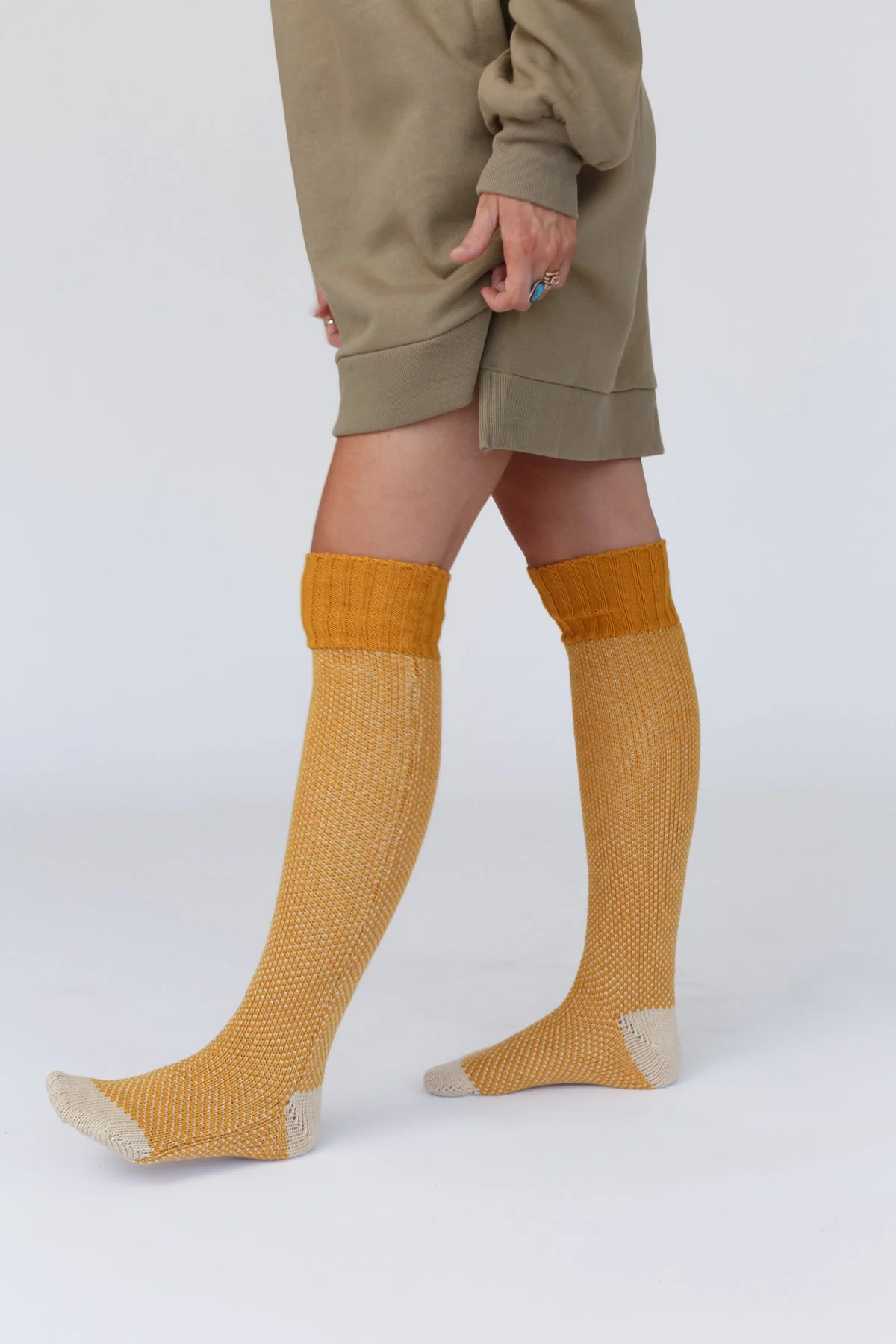 Cozy Cabin Lounge Socks - Mustard - Image 3