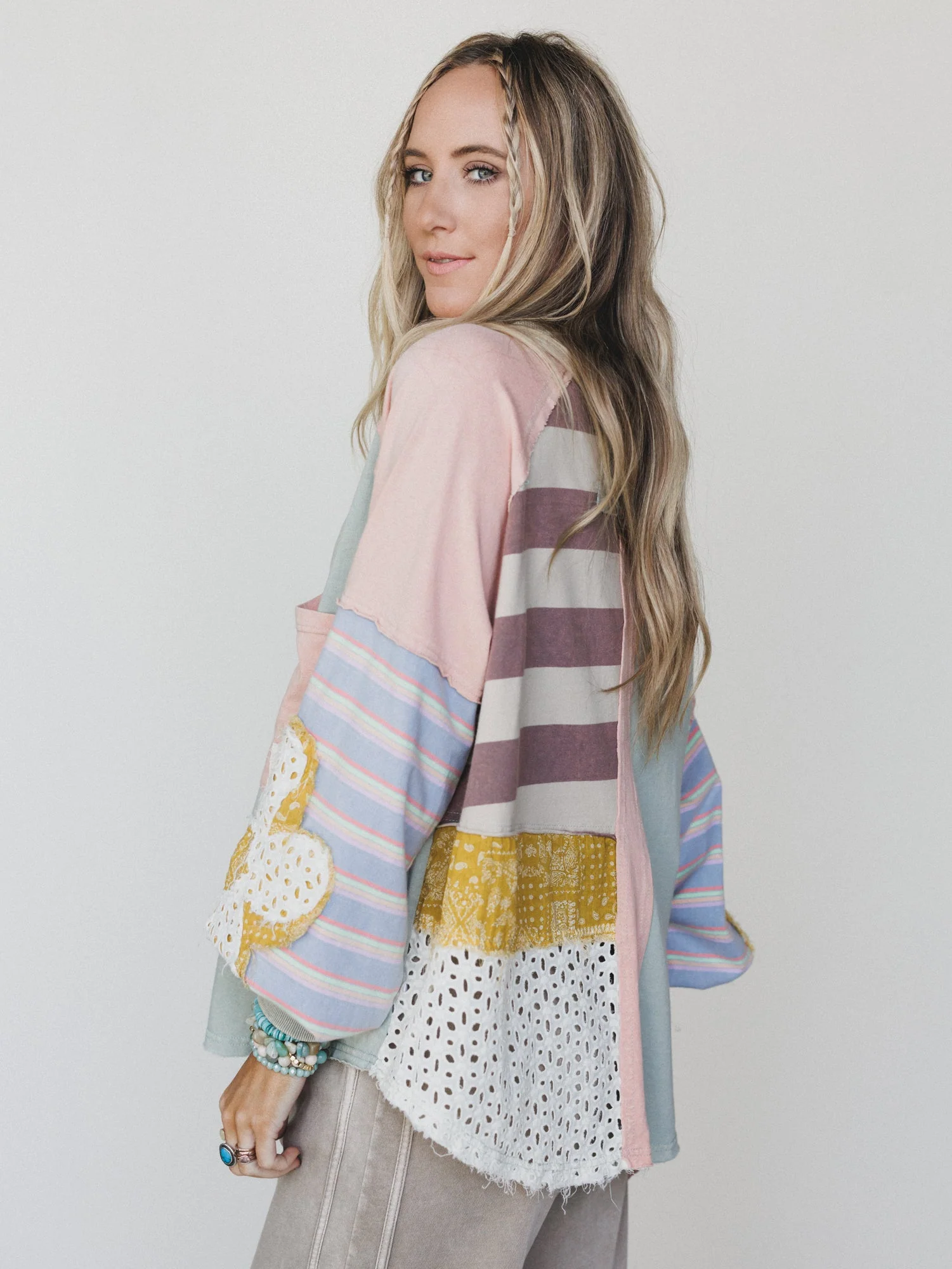 Daisy Darling Patchwork Top - Pink Lavender - Image 3