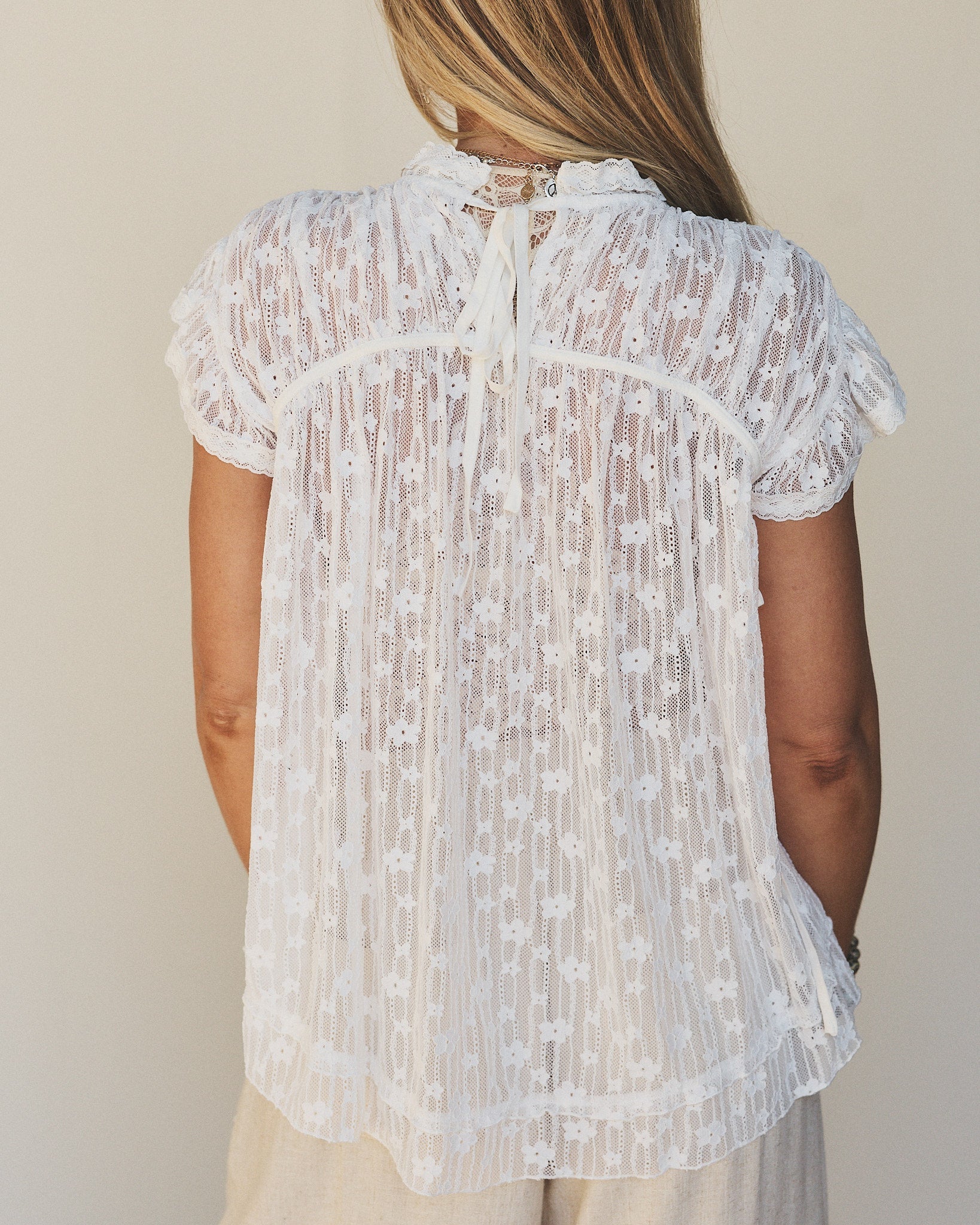 Darling Daydream Top - Off White - Image 7