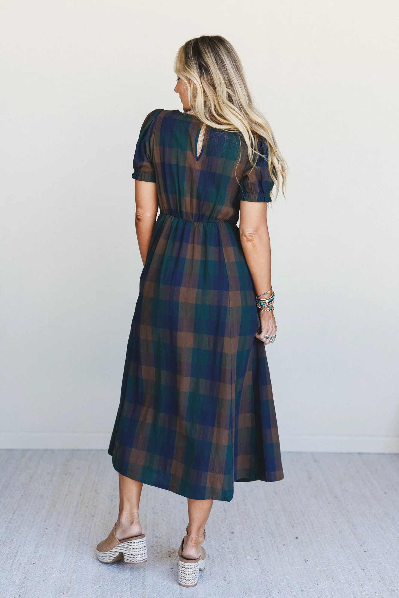 Darling Days Plaid Dress - Green - Image 6