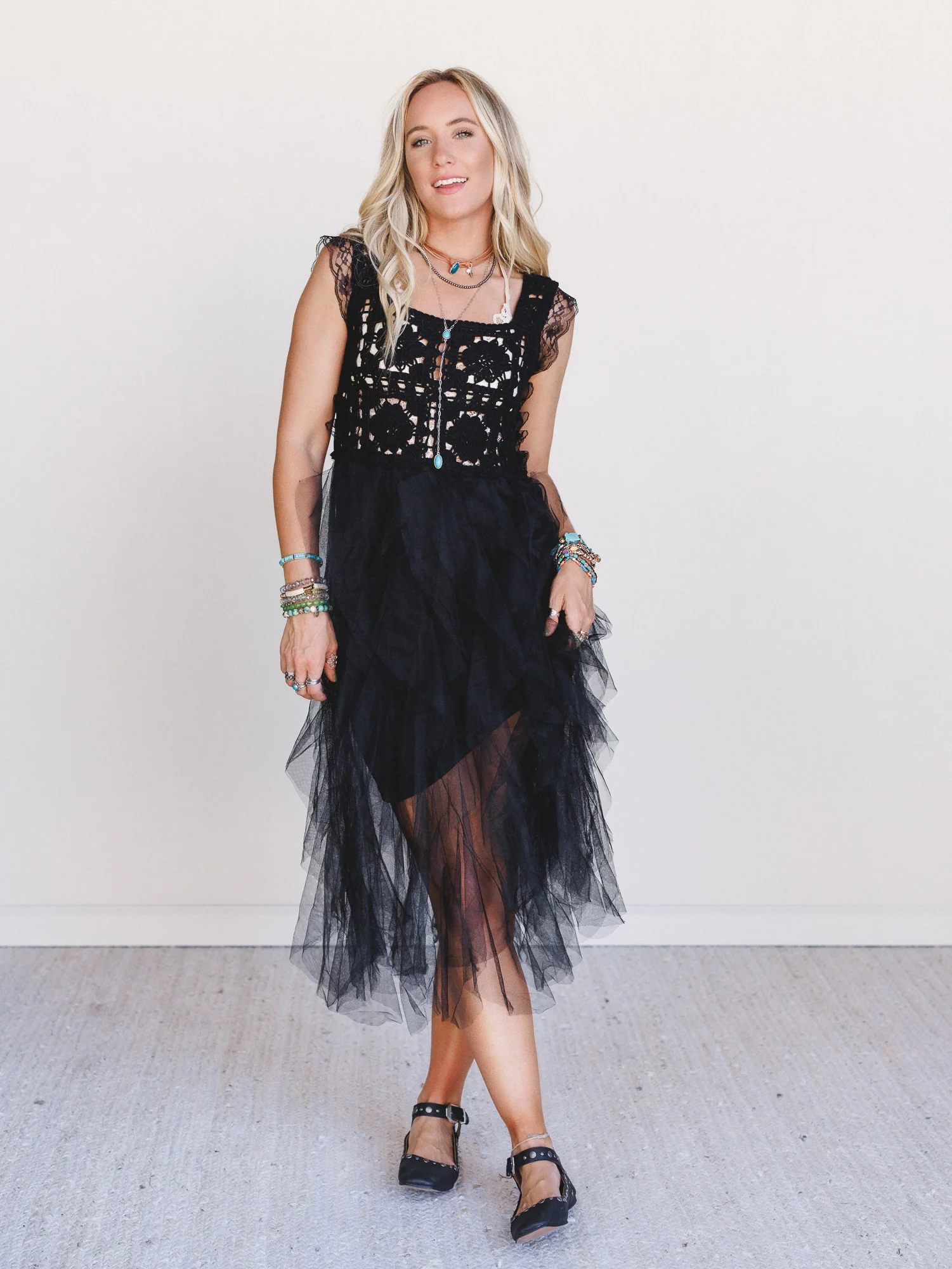 Desert Disco Dress - Black