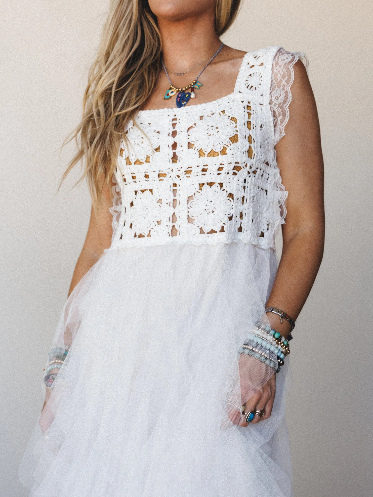 Desert Disco Dress - White - Image 3