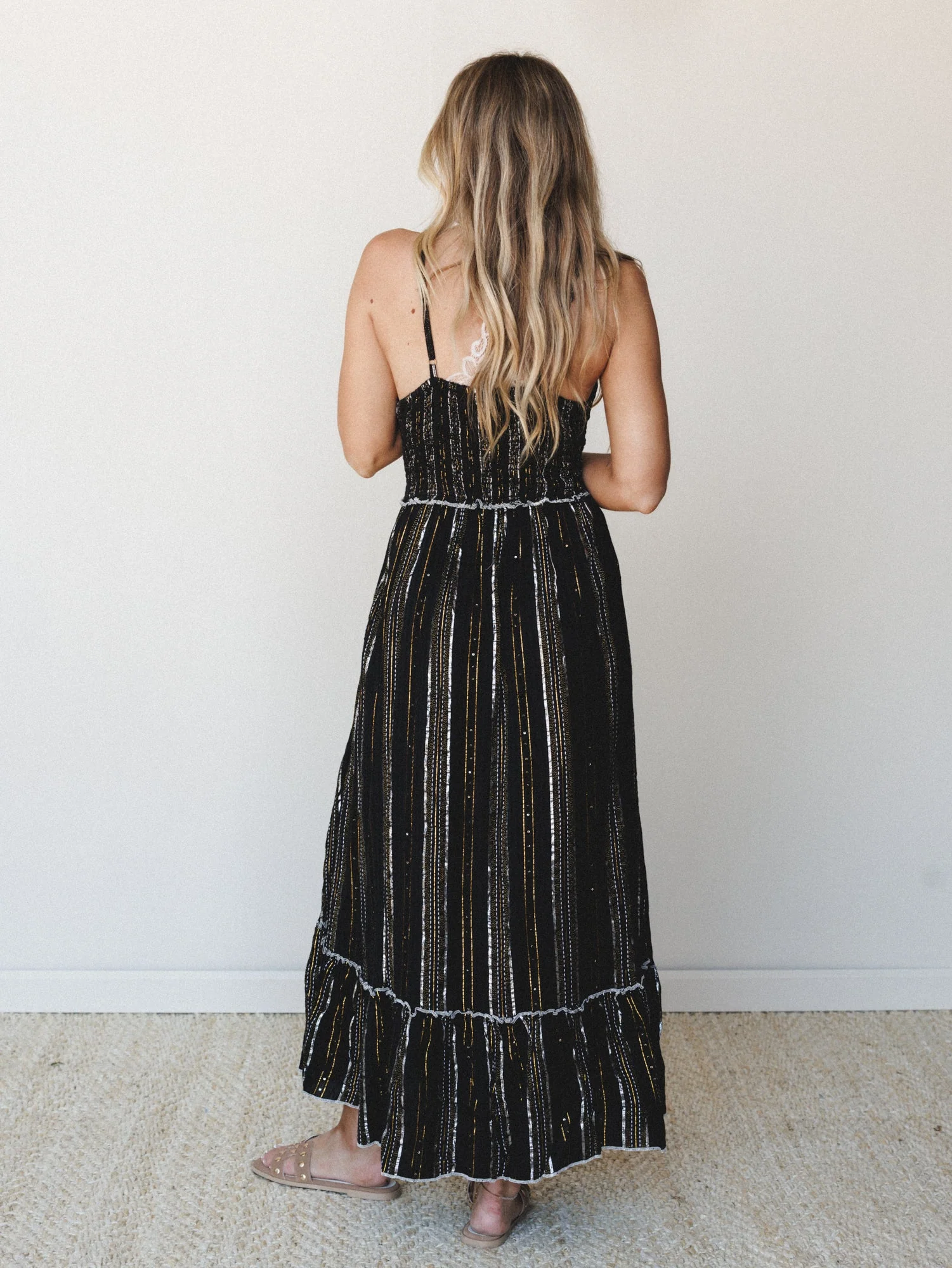 Dew Drops Maxi Dress - Black Multi - Image 5