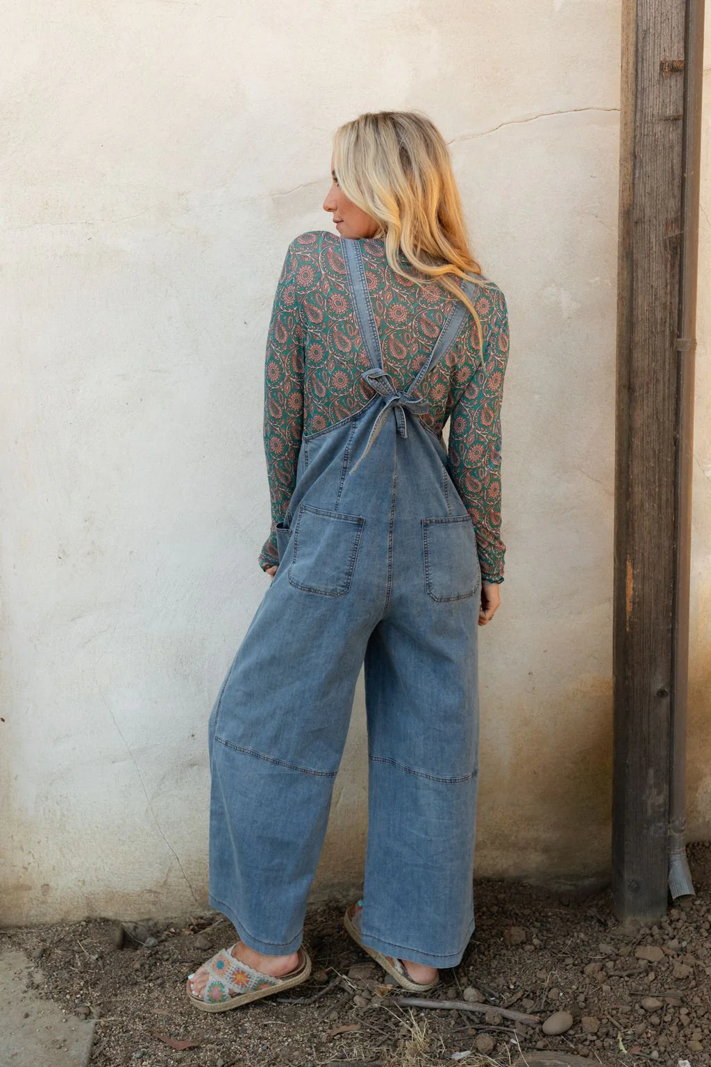 The Nest Dock Town Button Up Jumpsuit - Denim - Image 2