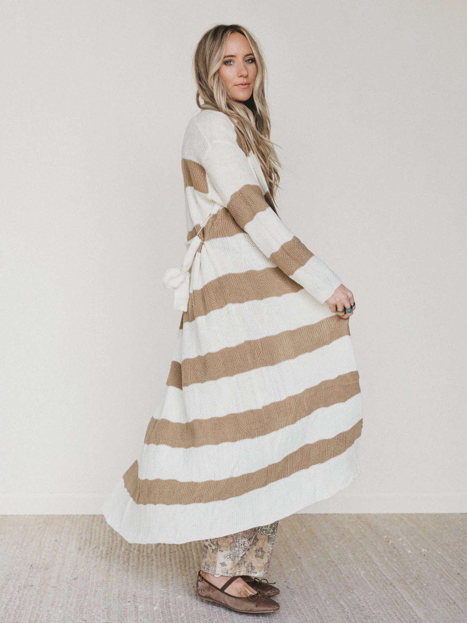 Donya Duster Cardigan - Mocha - Image 2