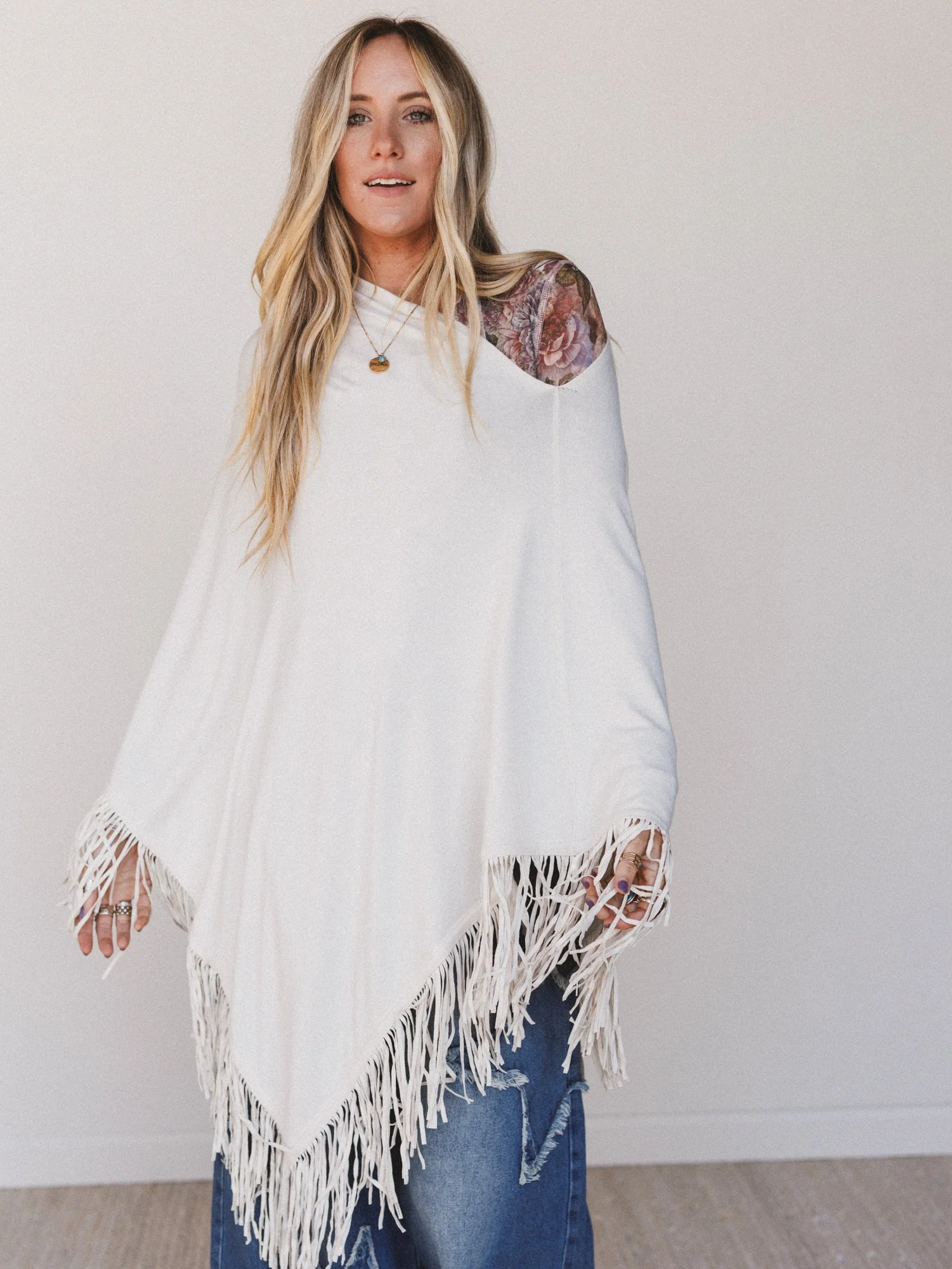 Dream Catcher Poncho - Vanilla - Image 4