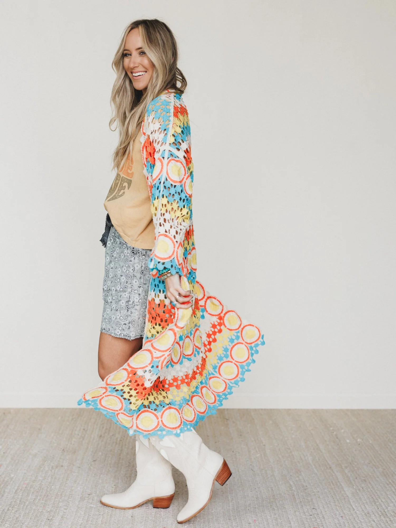 Dream Side Cardigan - Orange Multi - Image 5