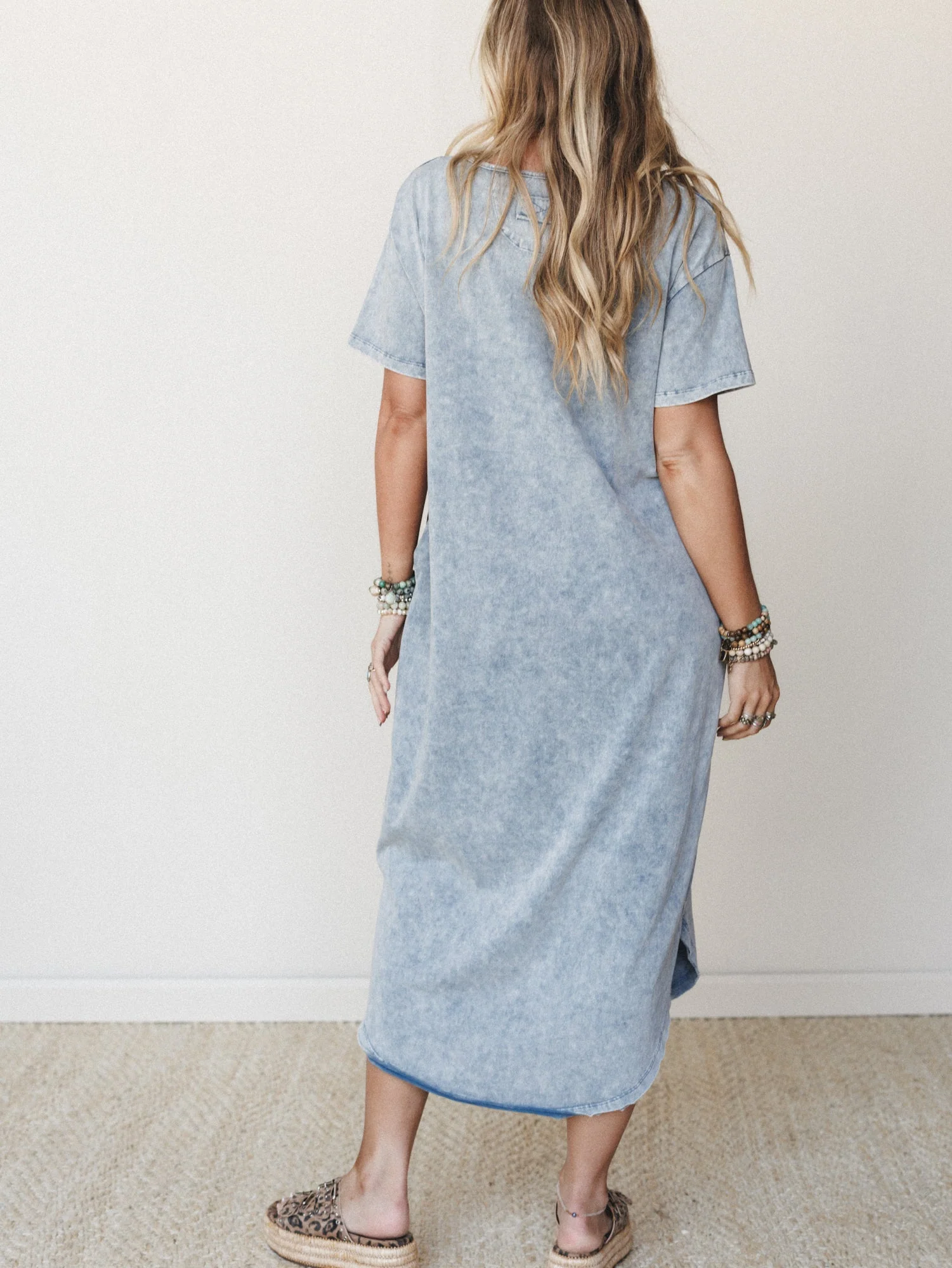 Dreaming in June Maxi Tee Dress - Cloud Denim - Image 5