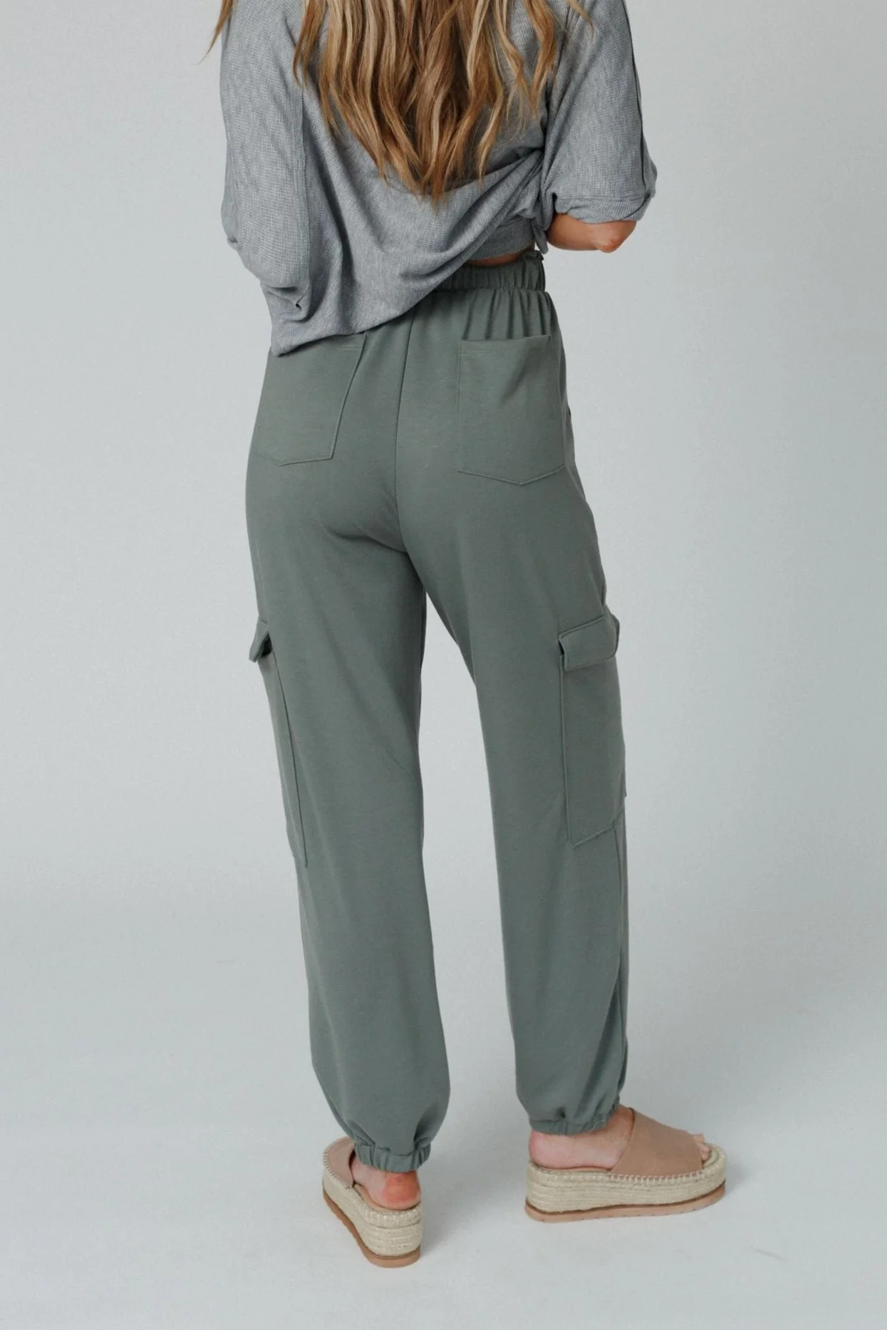 The Nest Easy Mornings Cinched Pants - Light Olive - Image 5