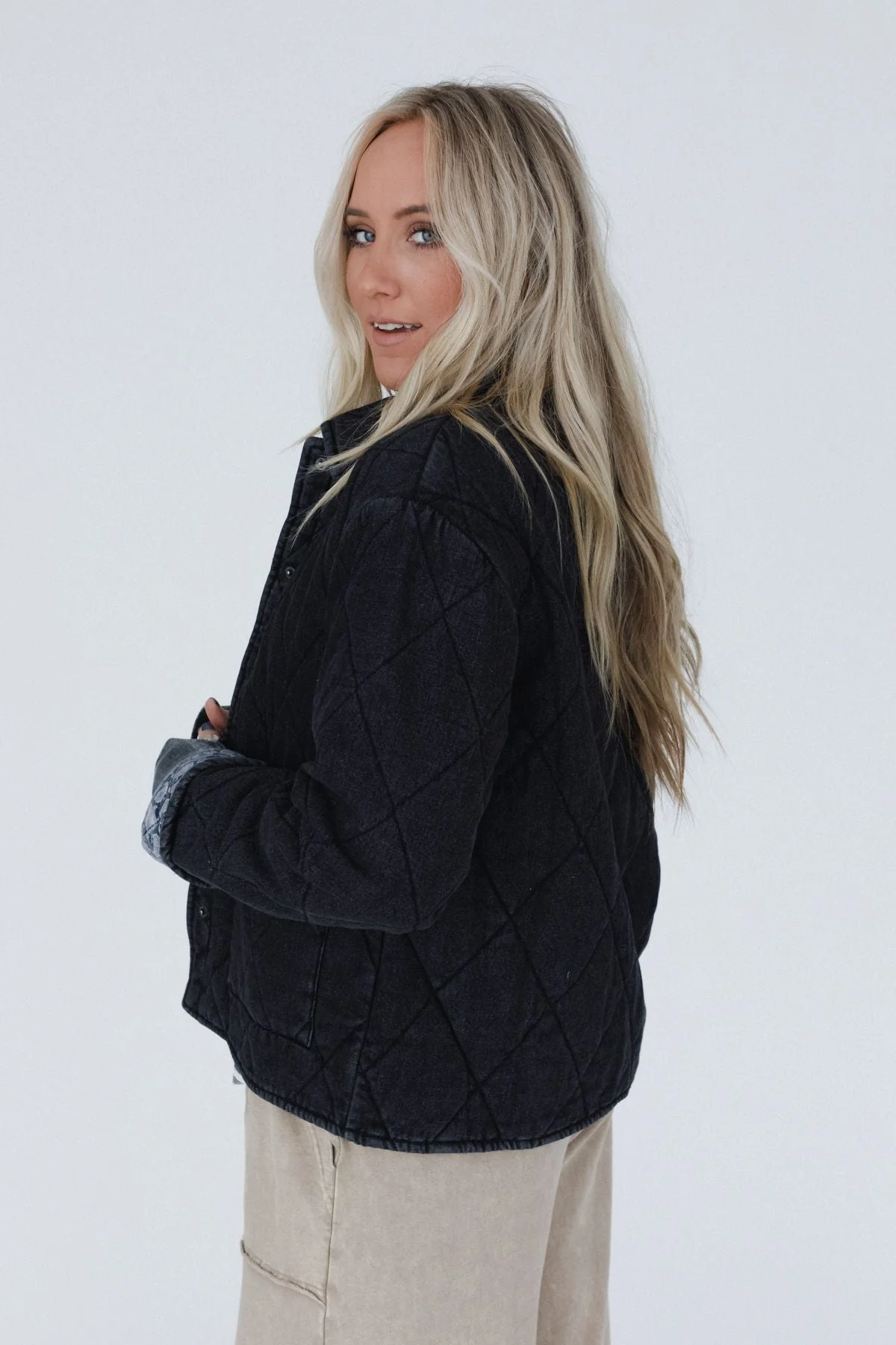 Echo Canyon Quilted Jacket - Black Denim - Image 5
