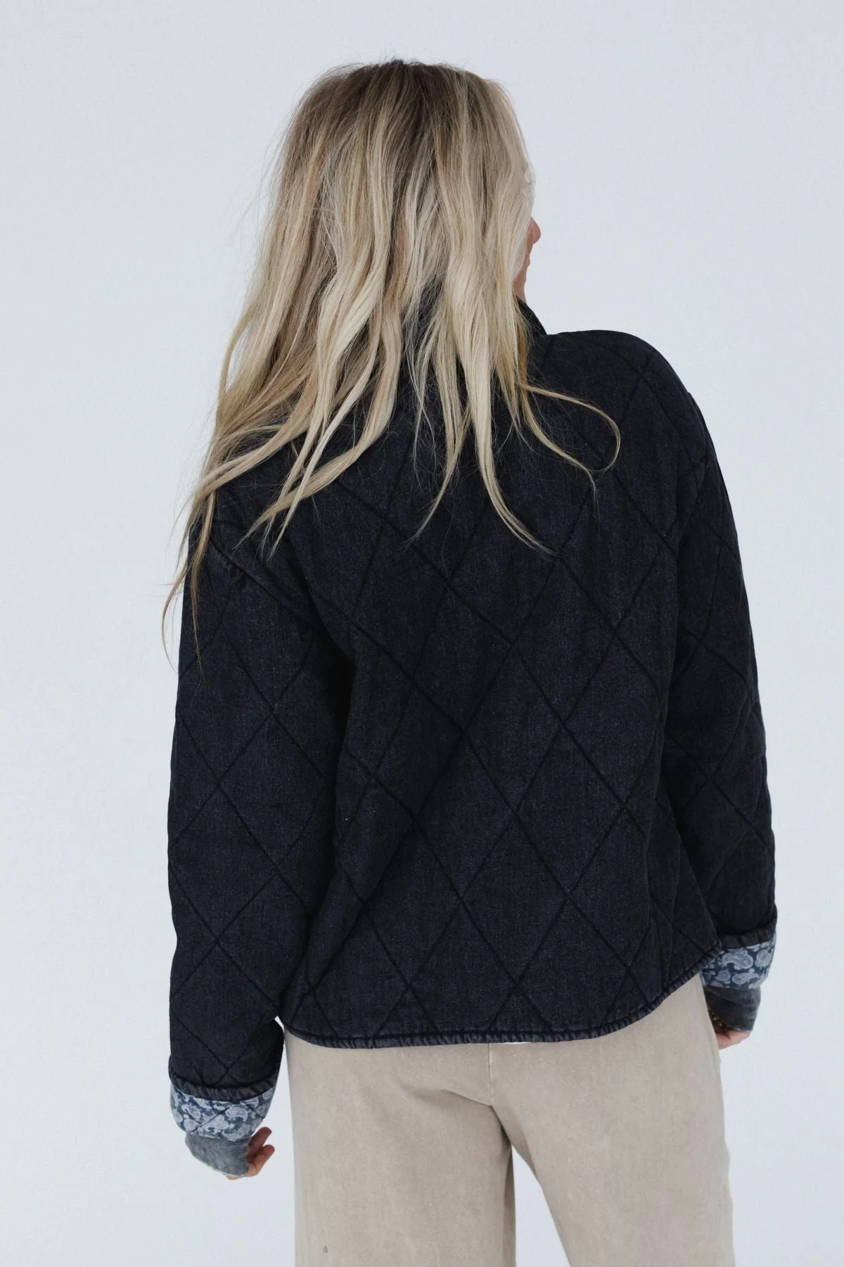 Echo Canyon Quilted Jacket - Black Denim - Image 7