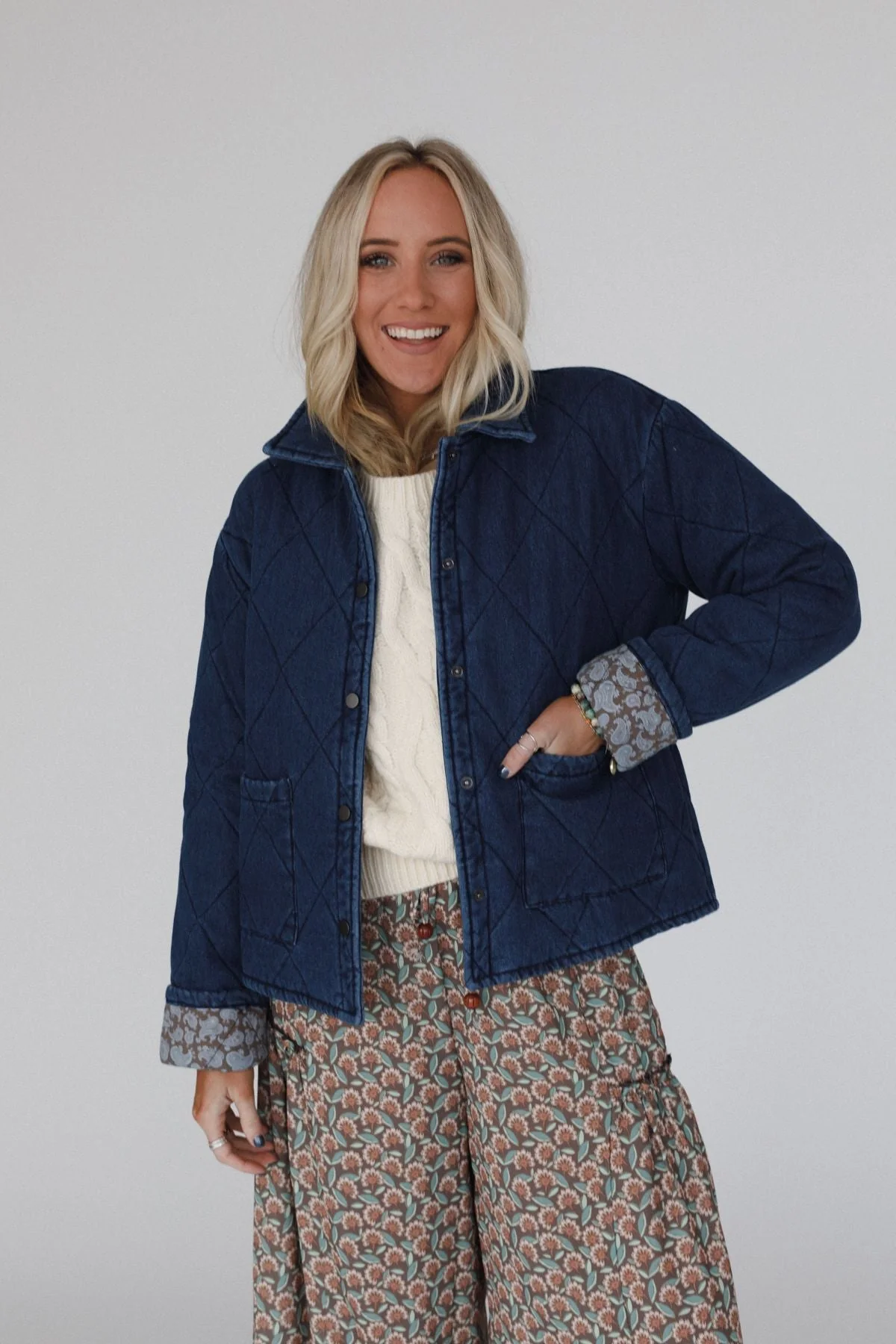 Echo Canyon Quilted Jacket - Dark Denim - Pre Order