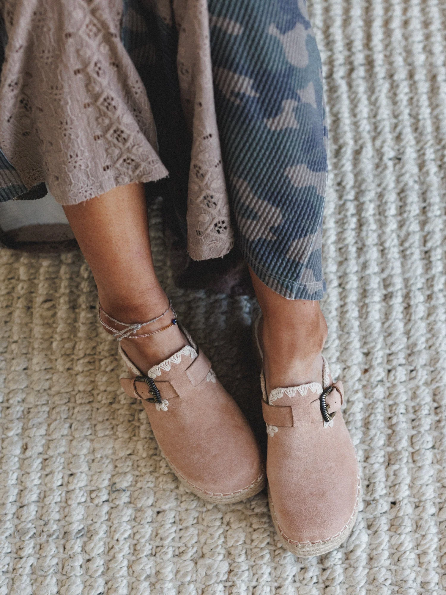 Edith  Platform Slide - Almond - Pre Order