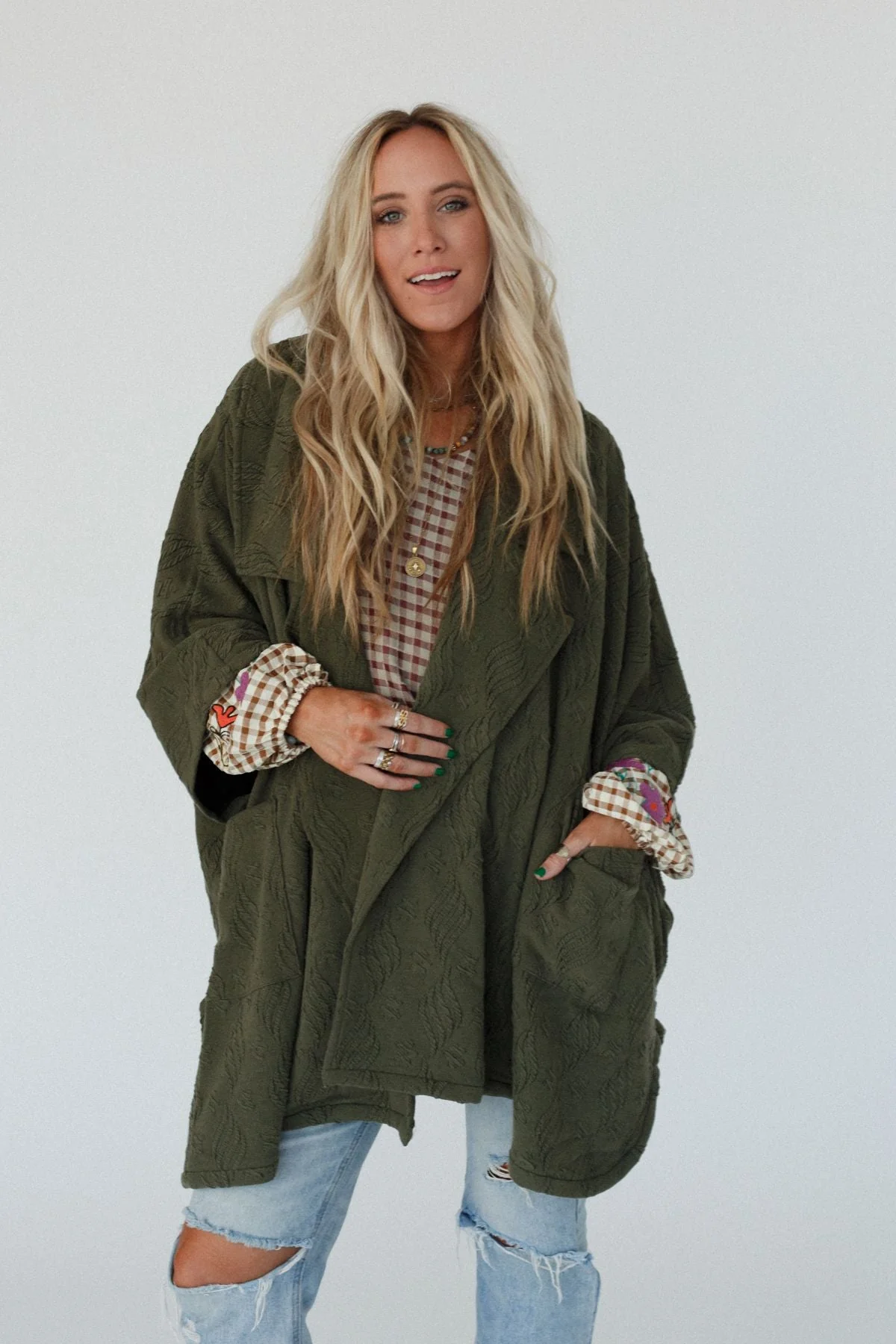 Elea Cardigan - Olive - Image 8