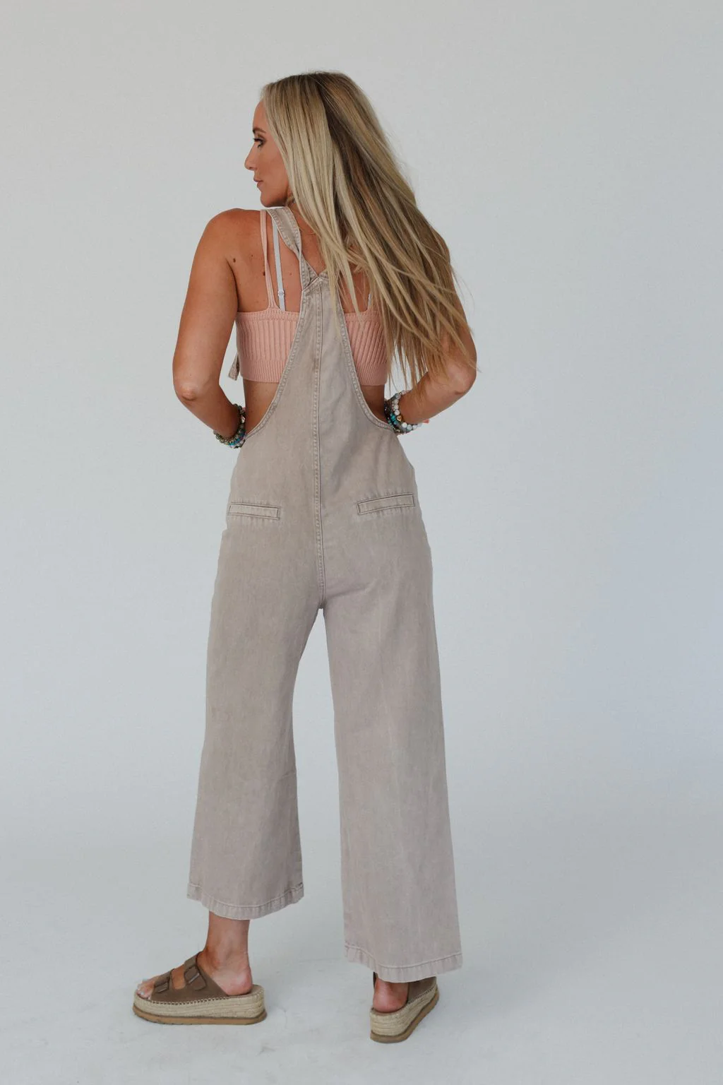 Elliot Knotted Overalls - Mocha - Image 2