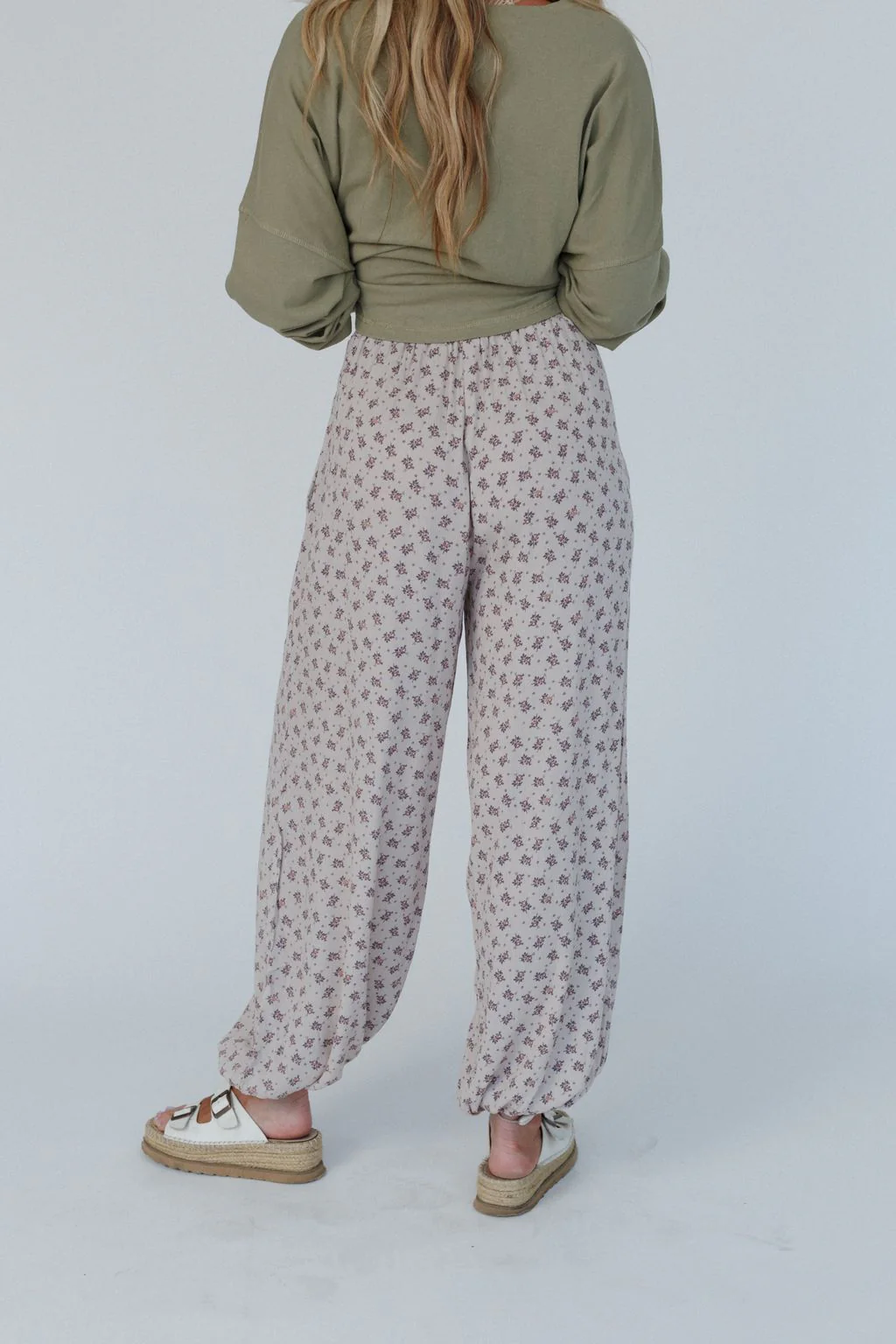 The Nest Emberlyn Wide Leg Cinched Pants - Taupe - Image 3