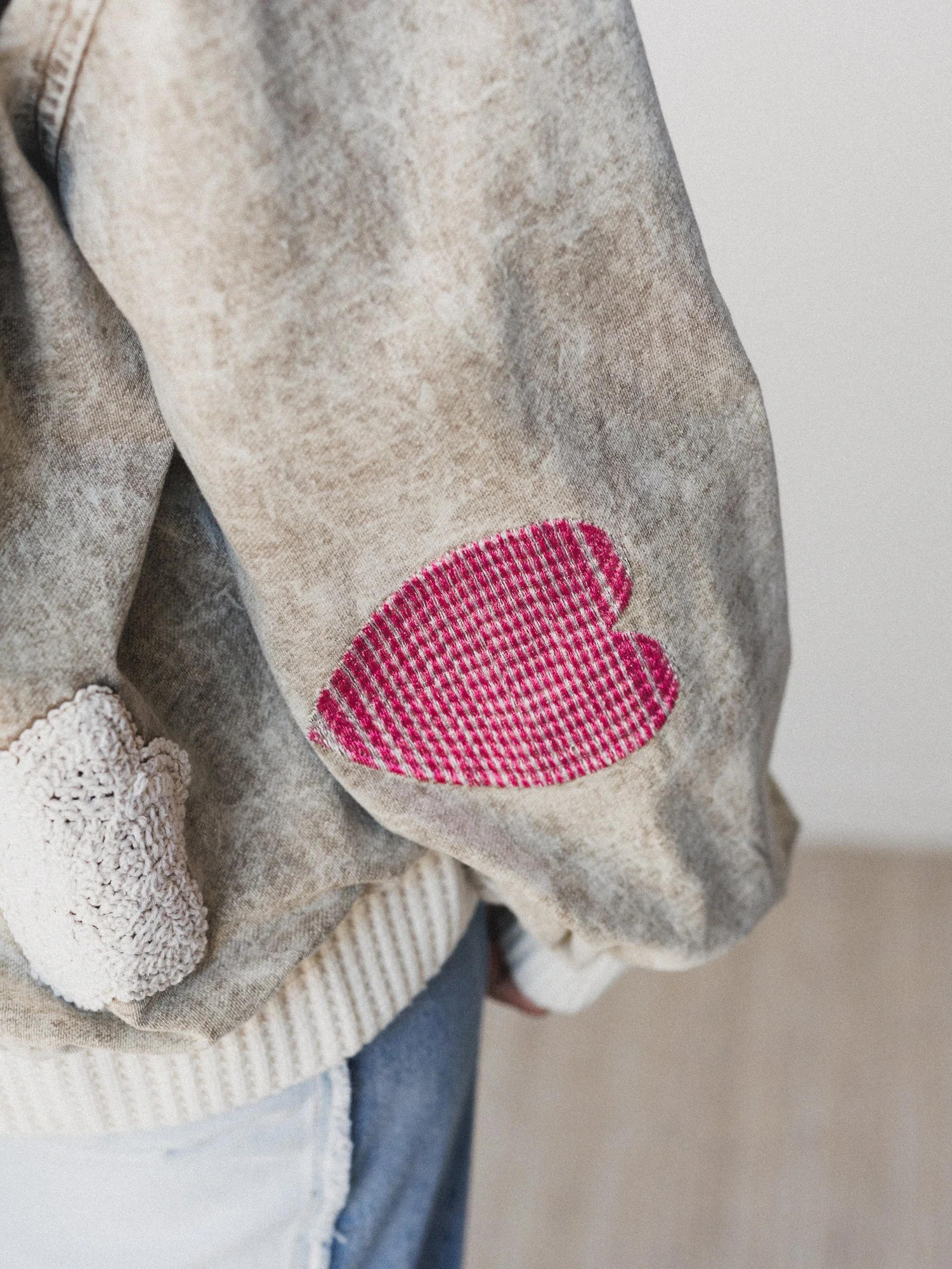 Emblems Of Love Zip Up Hoodie - Dusty Coco - Image 4
