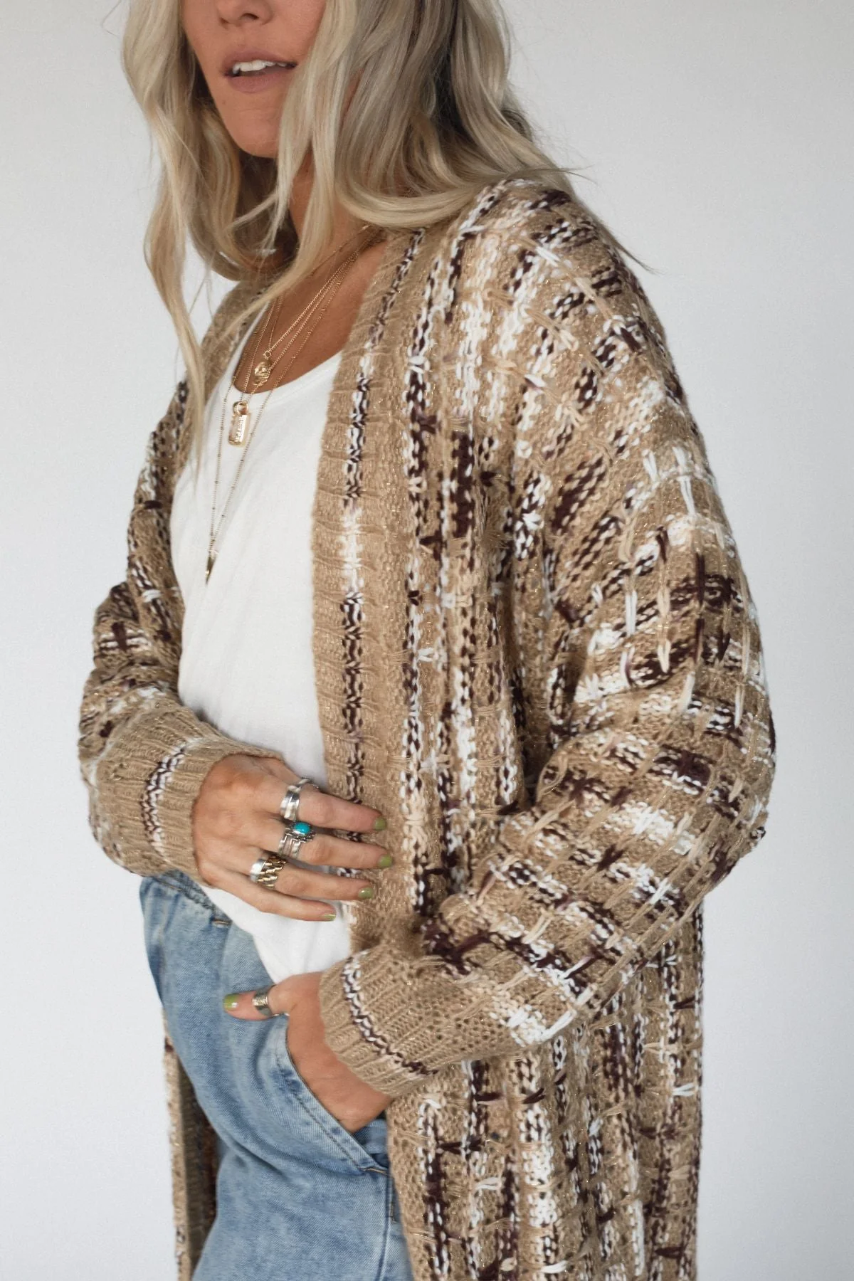 Evening Glow Cardigan - Latte - Image 2