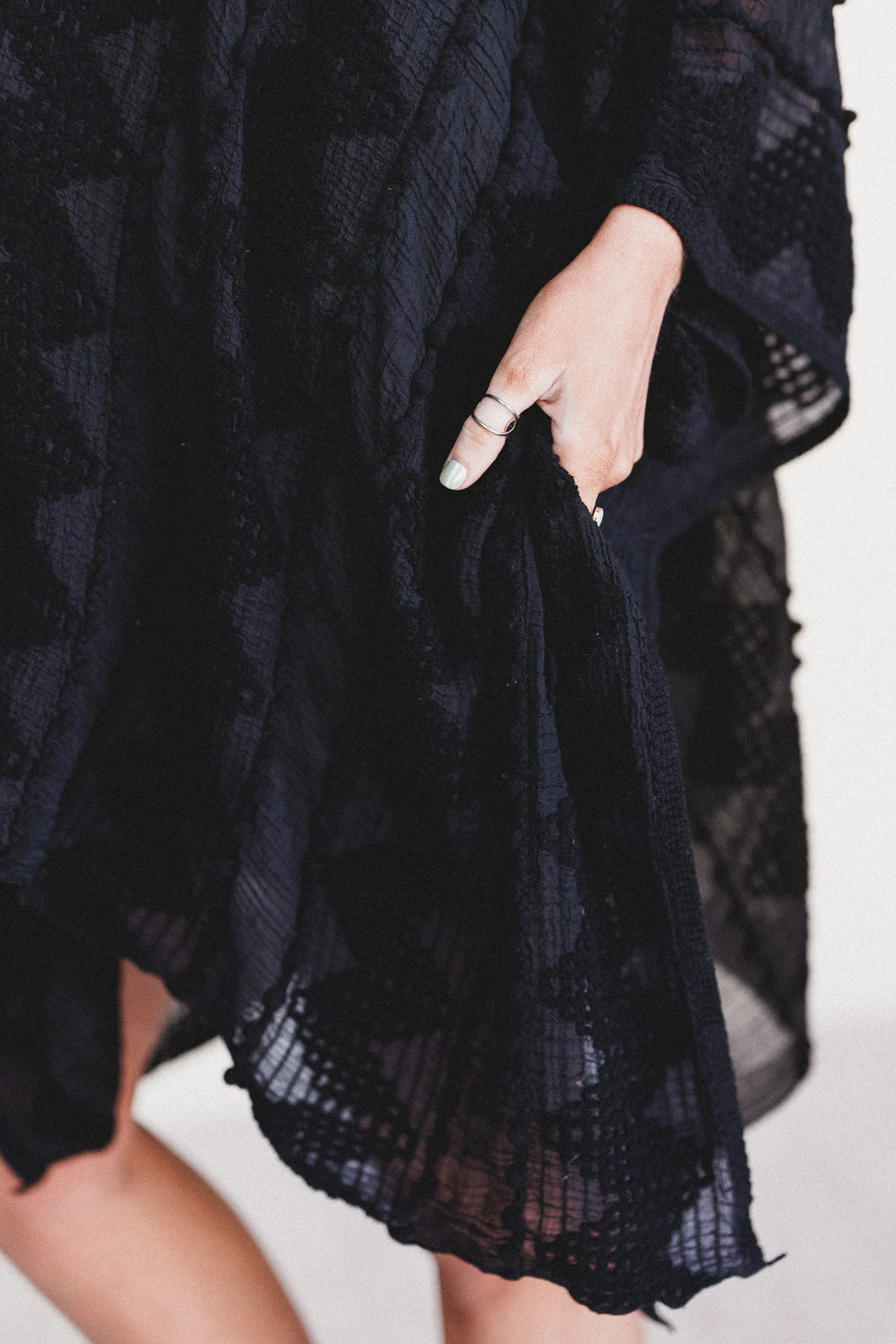 Bali Embroidered Kimono - Black - Image 4