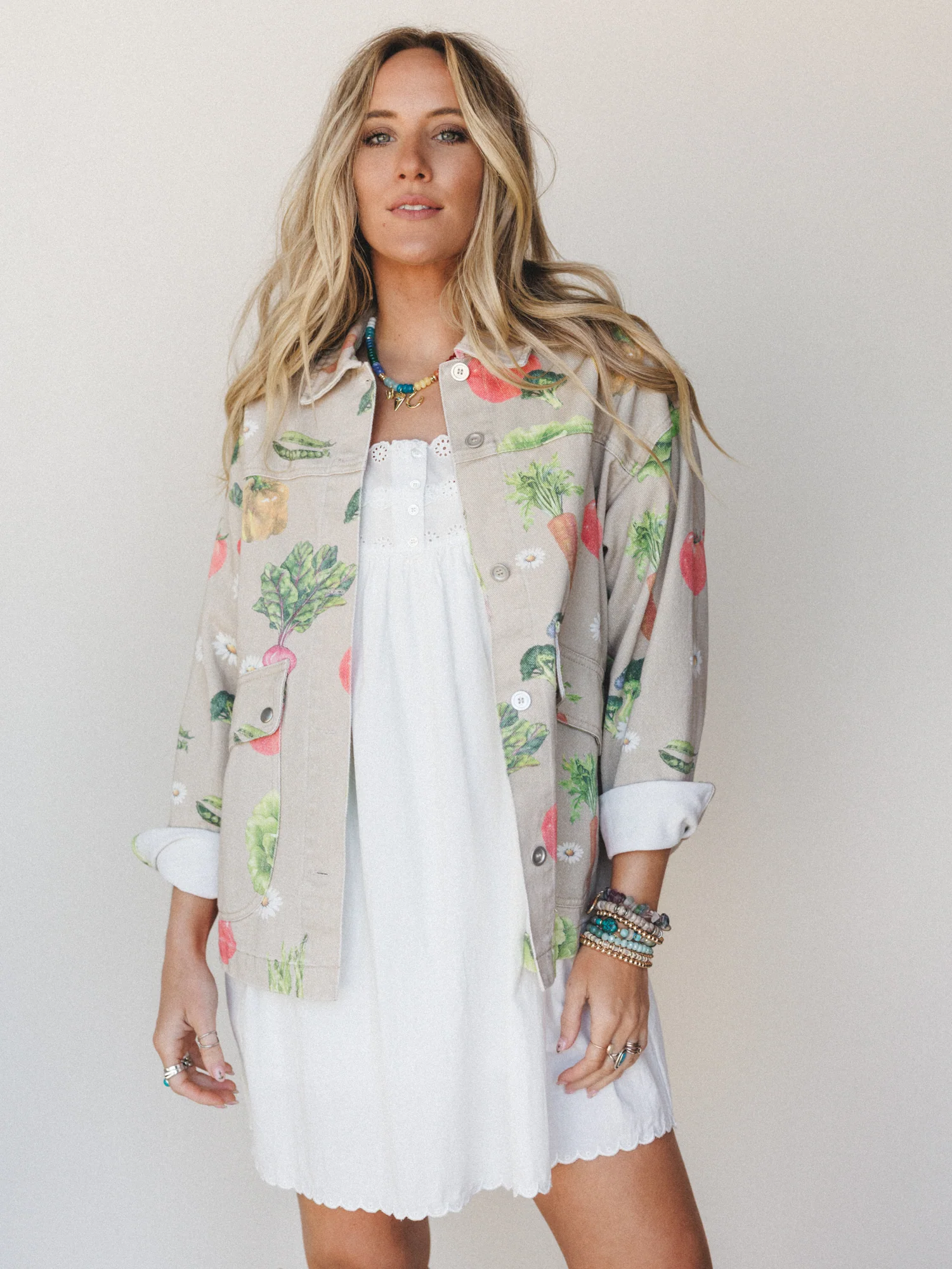 Farmer's Daughter Jacket - Garden Oatmeal