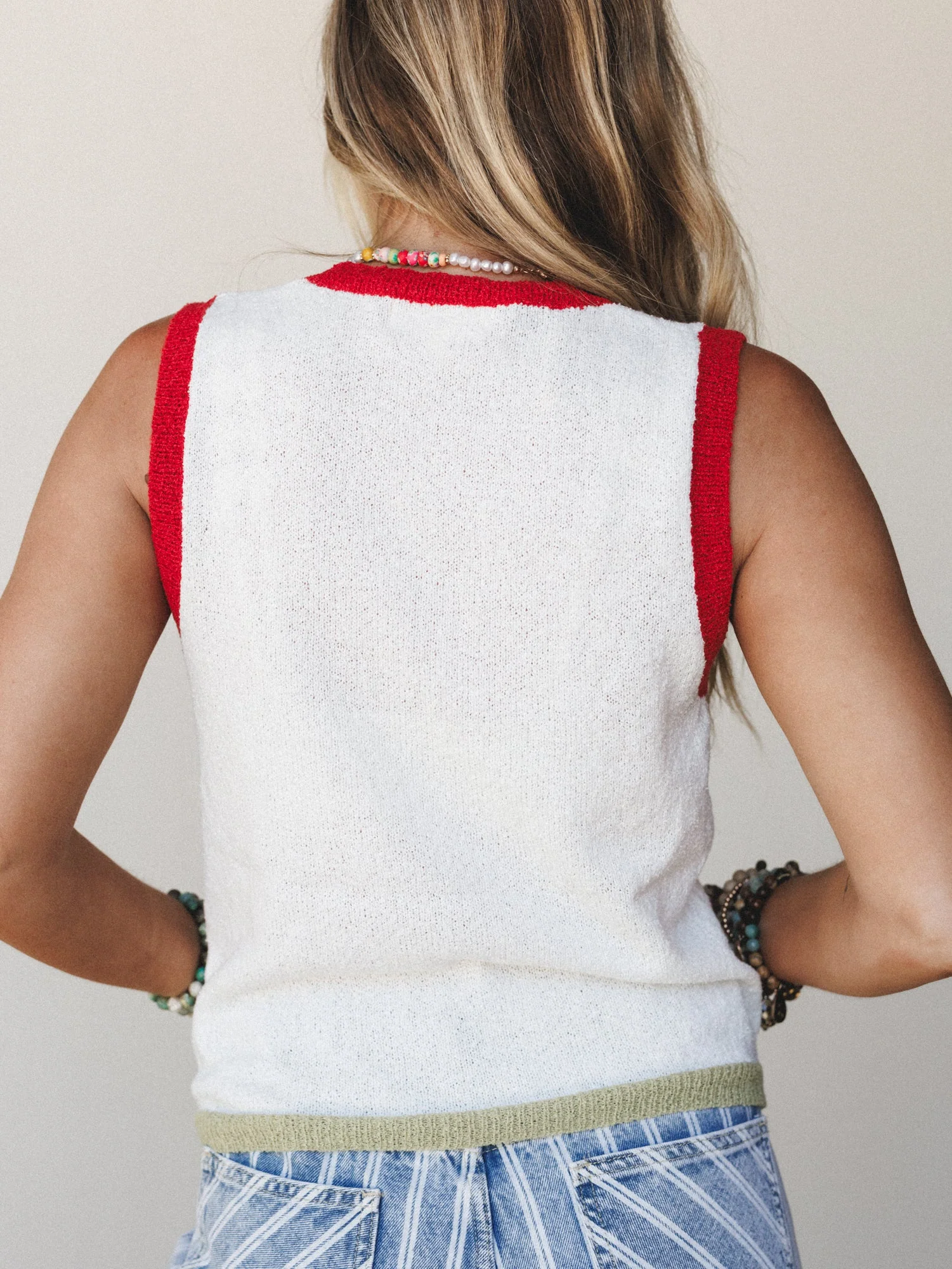 Favorite Things Knitted Tank - Off White - Image 5