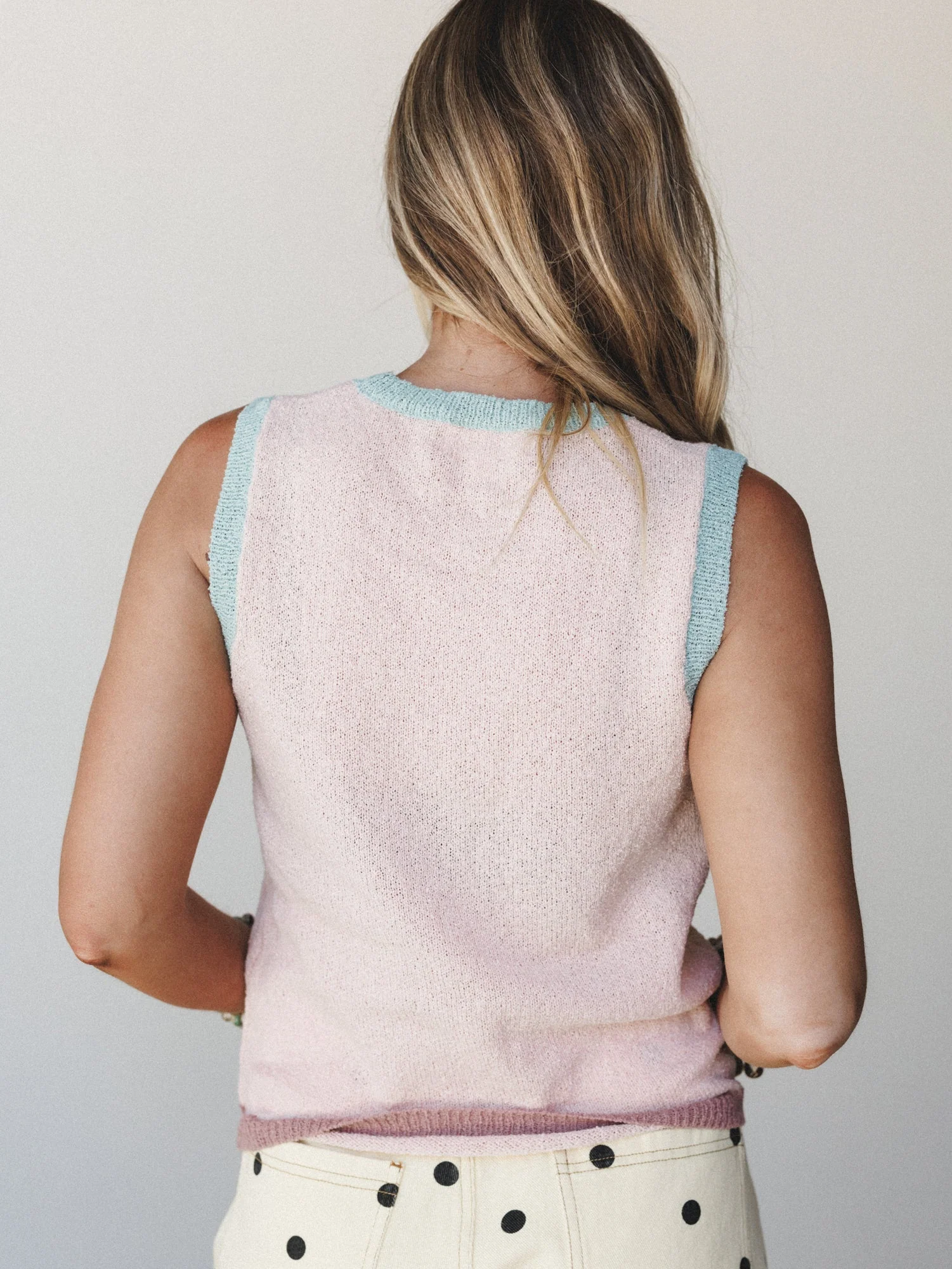 Favorite Things Knitted Tank - Peach - Image 4
