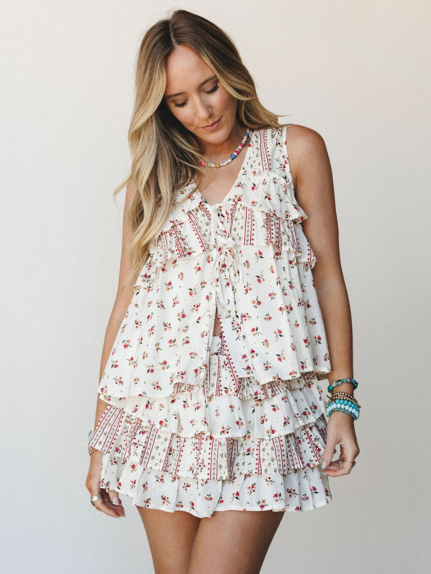 Festival Nights Top - Ivory Multi - Image 5