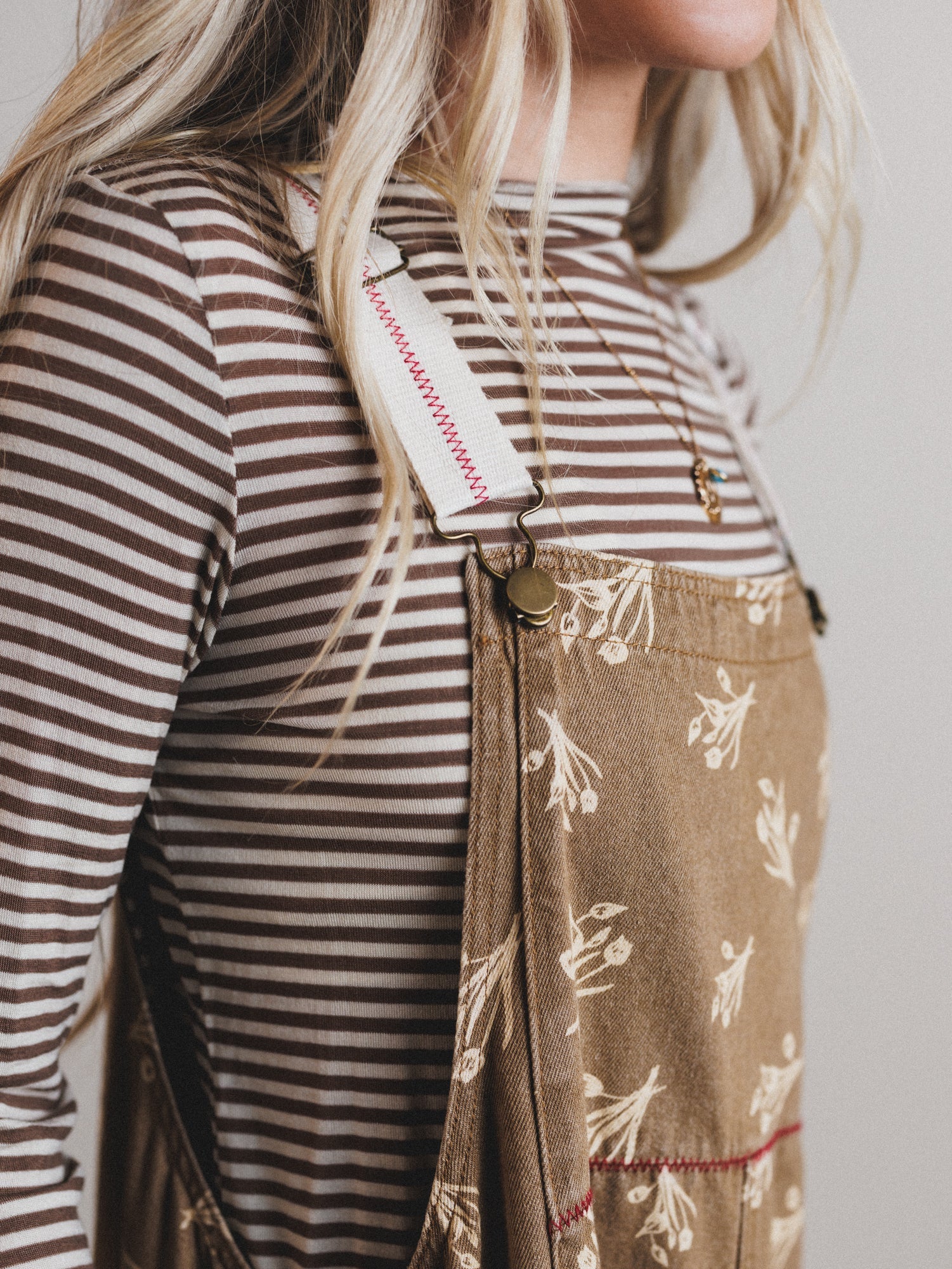 Floral Frenzy Jumpsuit - Olive Grey - Image 4