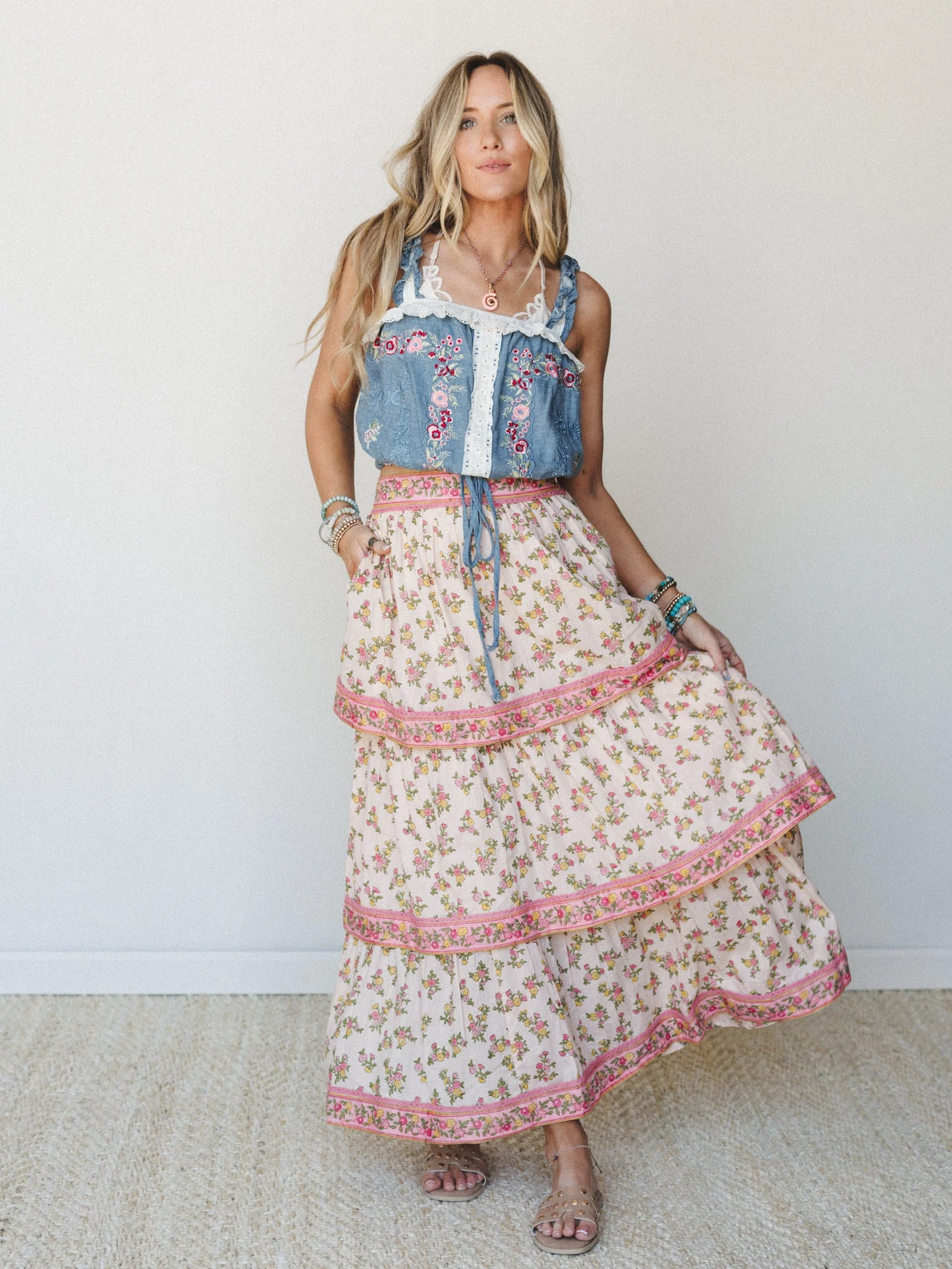 Floral Melody Skirt - Lemon Multi - Image 3
