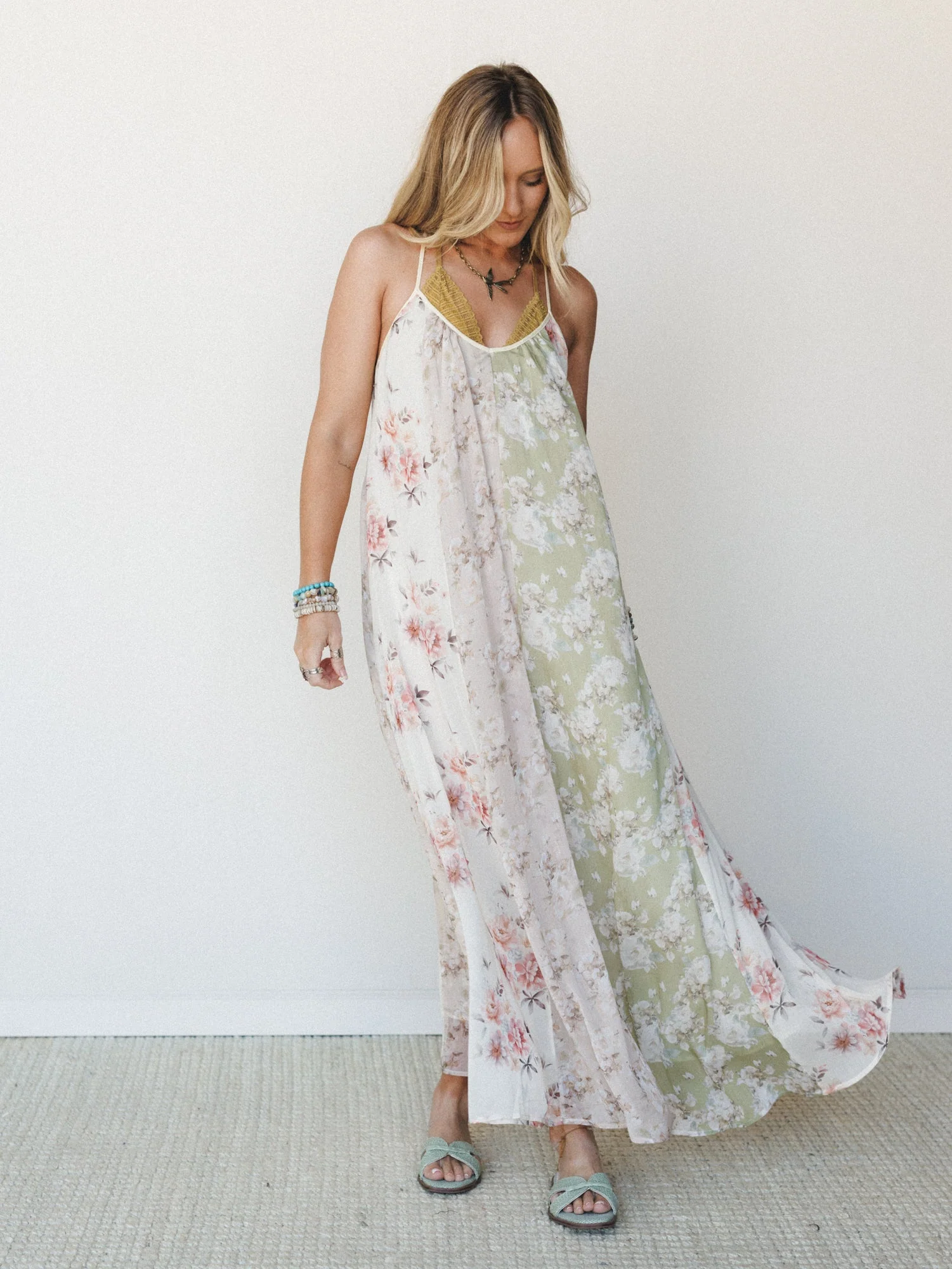 Floral Memories Maxi Dress - Cream - Image 2