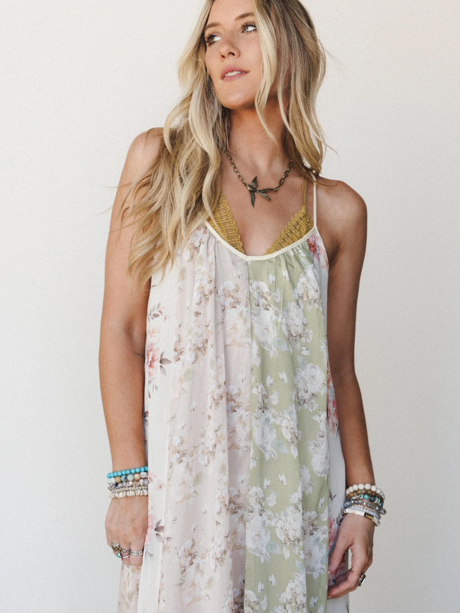 Floral Memories Maxi Dress - Cream - Image 3