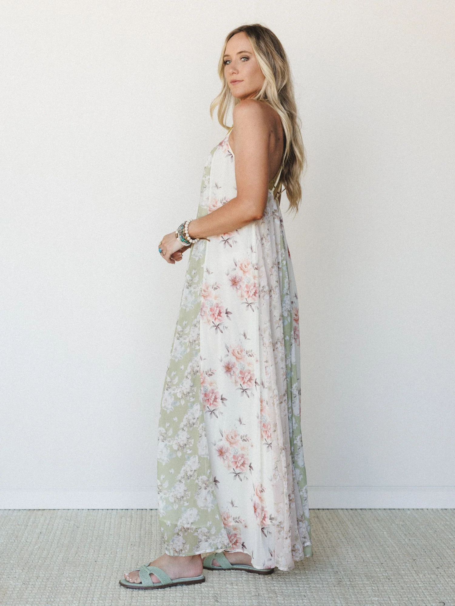Floral Memories Maxi Dress - Cream - Image 4