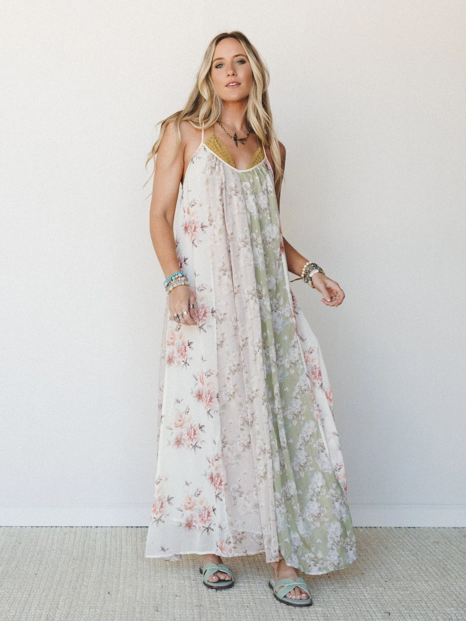 Floral Memories Maxi Dress - Cream - Image 5