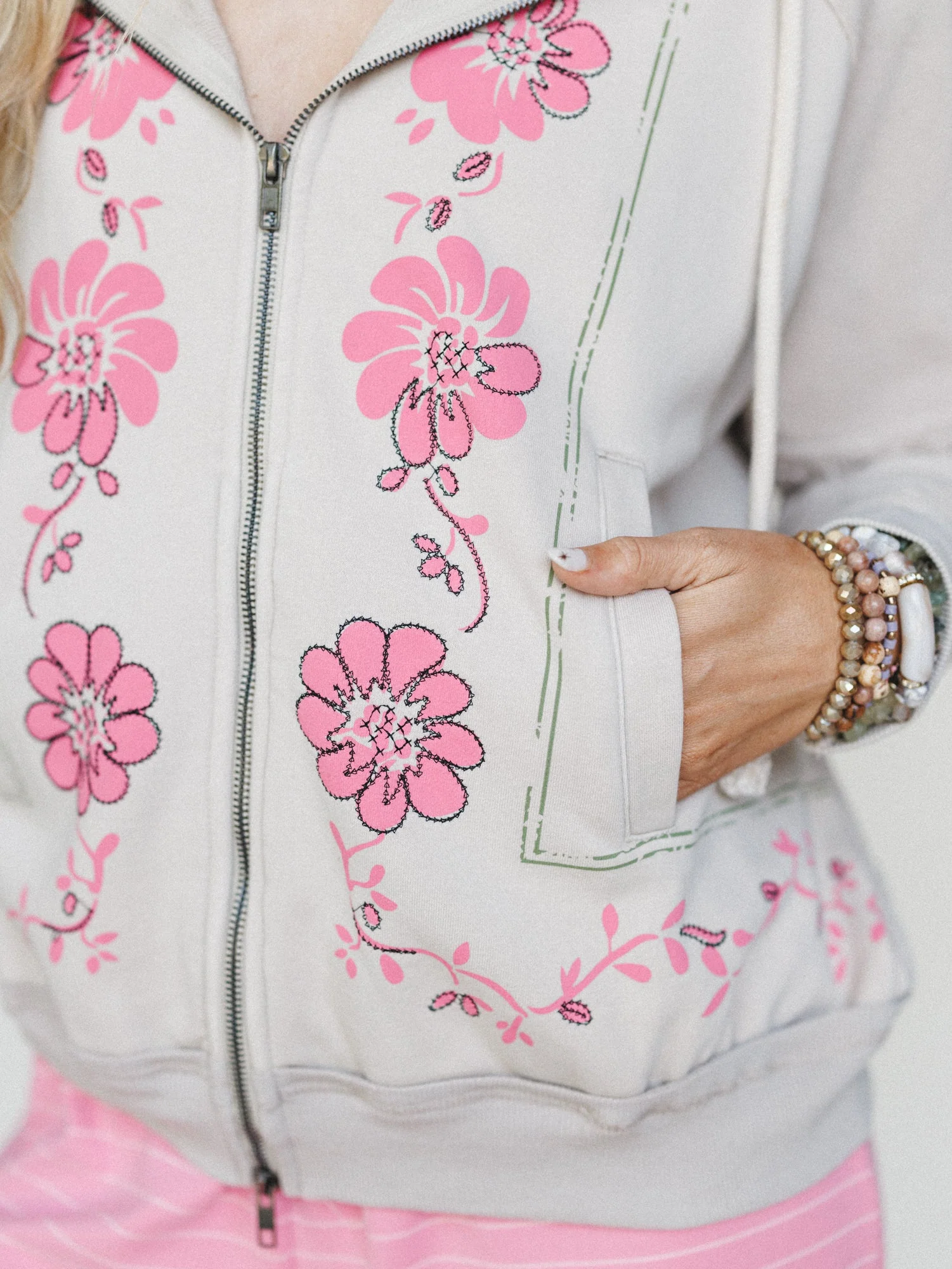 Flower Blooms Jacket - Mushroom - Image 4