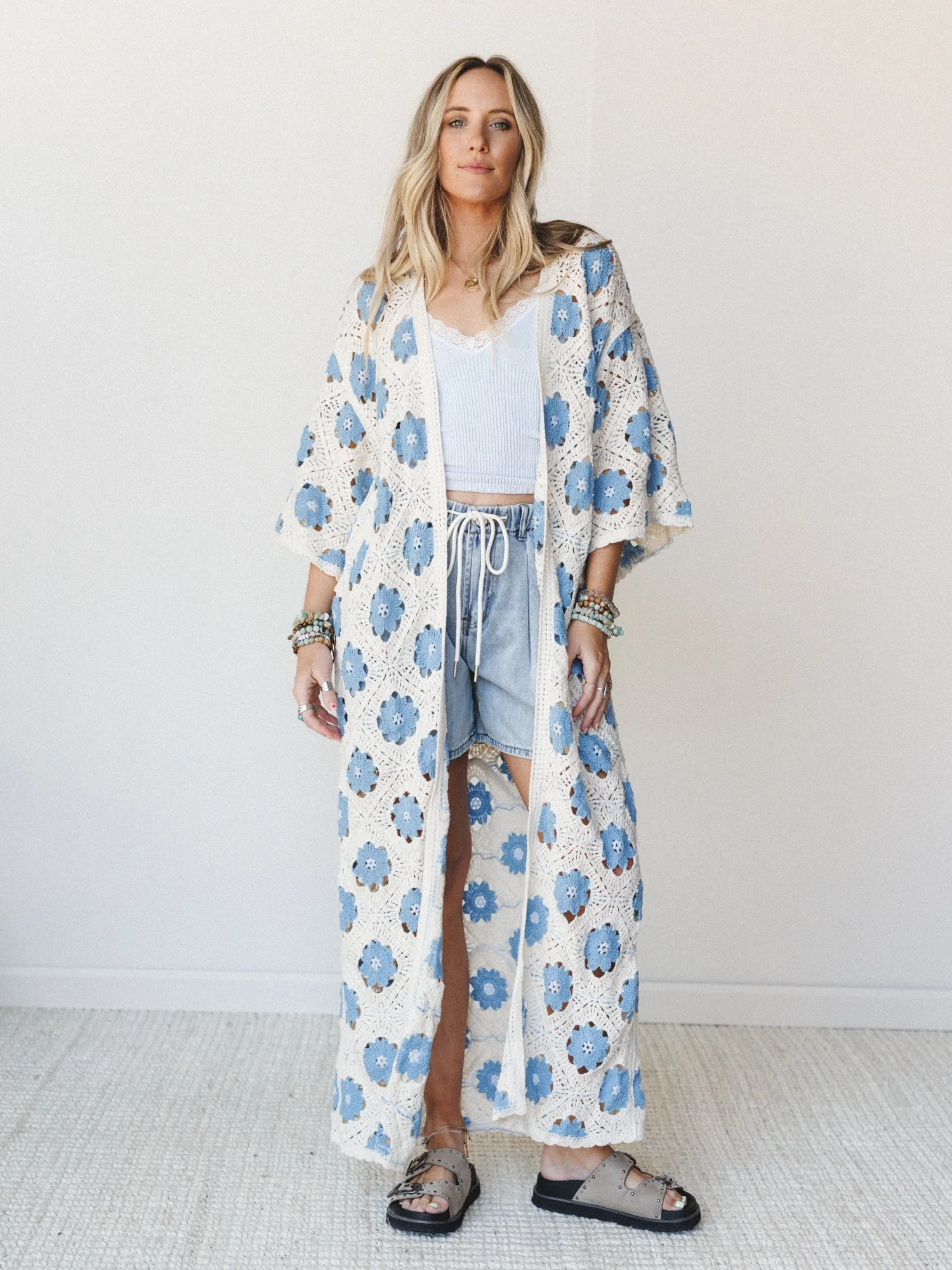 Flower Fest Cardigan - Natural Sky - Image 2
