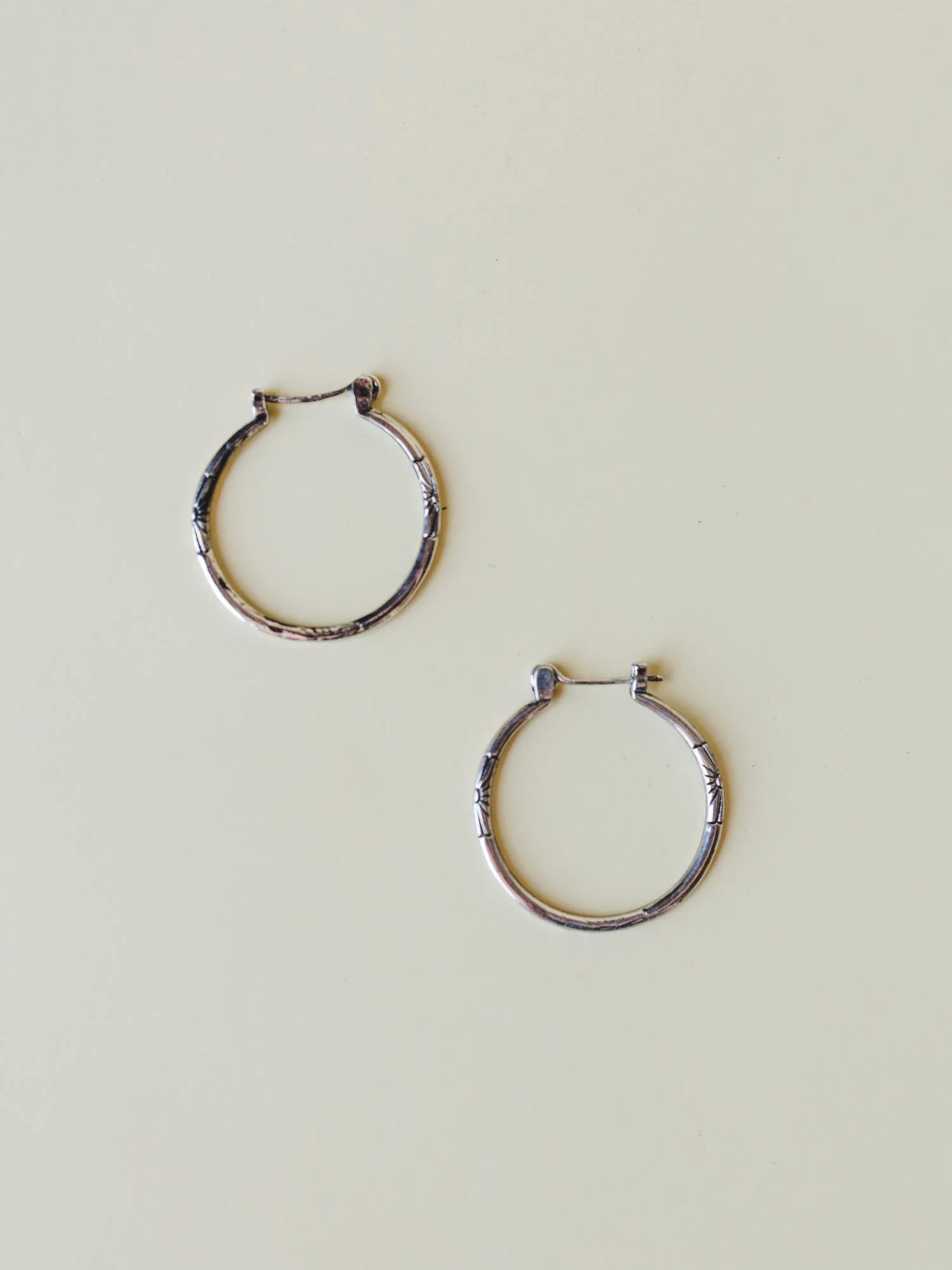 Flower Hoops - Silver - Image 3