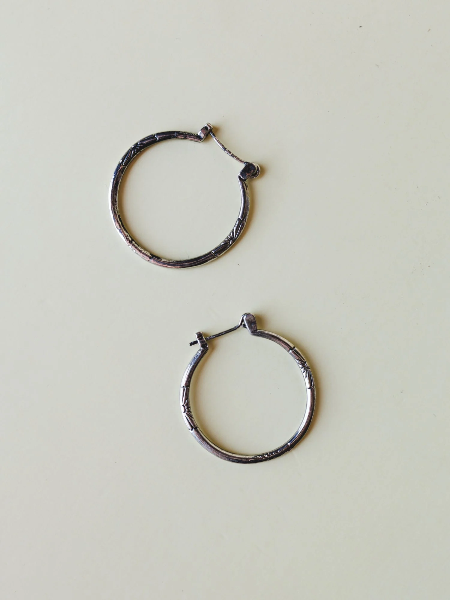 Flower Hoops - Silver - Image 4