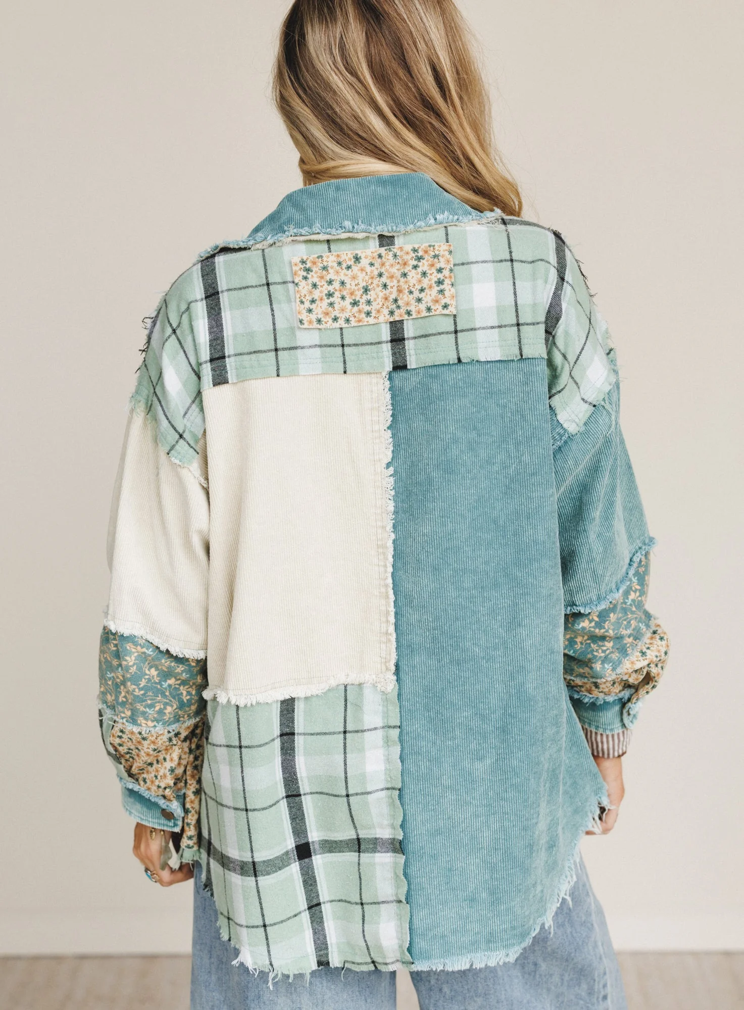 Flower Mountains Button Down Top - Sage - Image 2