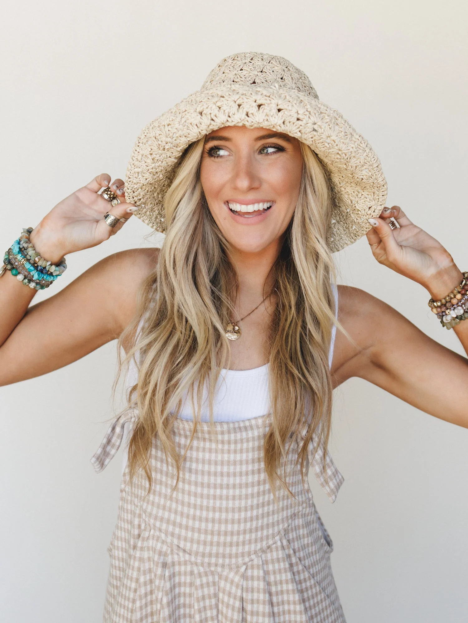 Flower Party Hat - Ivory - Pre Order