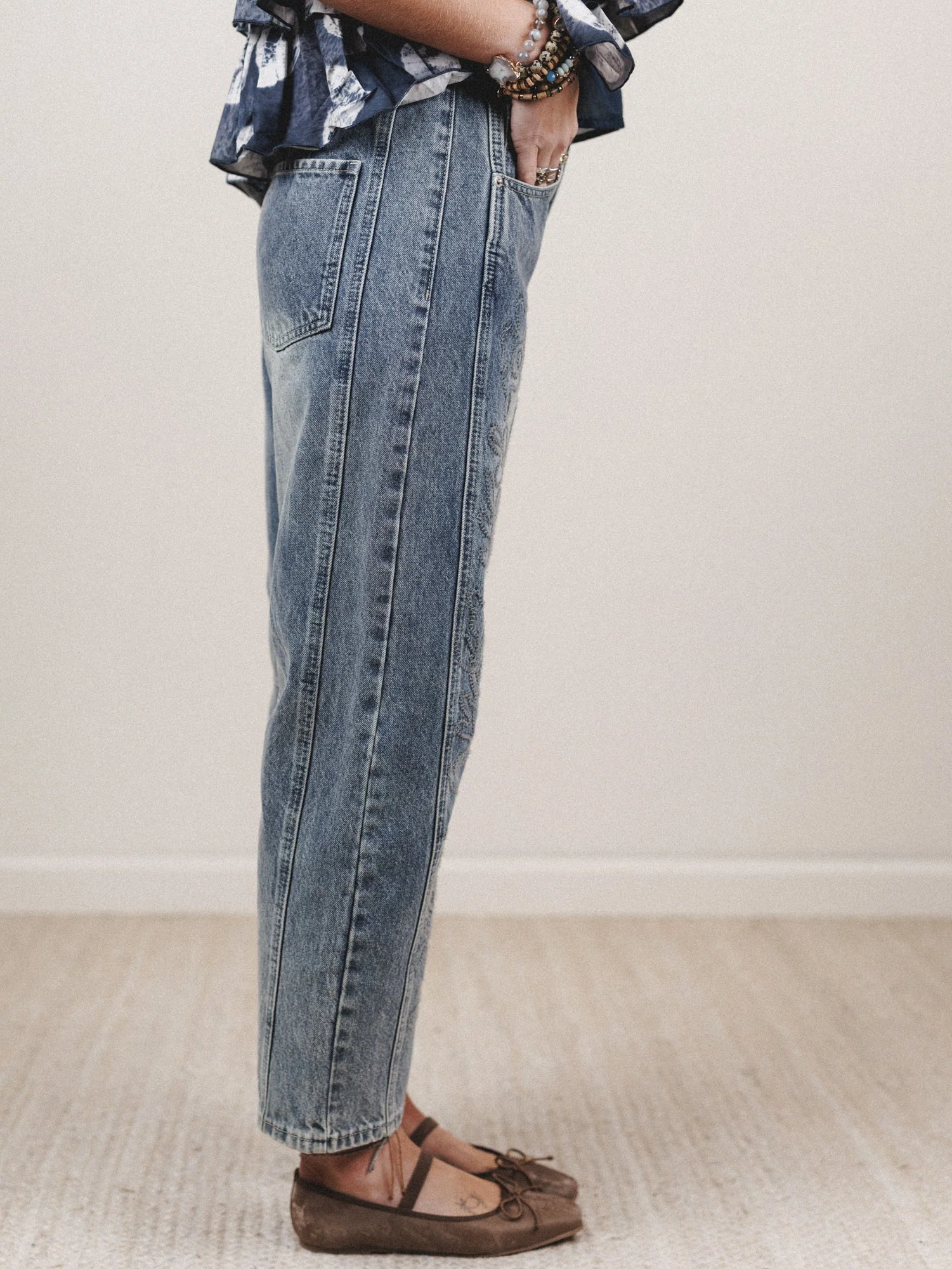 Groove Bloom Pants - Denim - Image 3