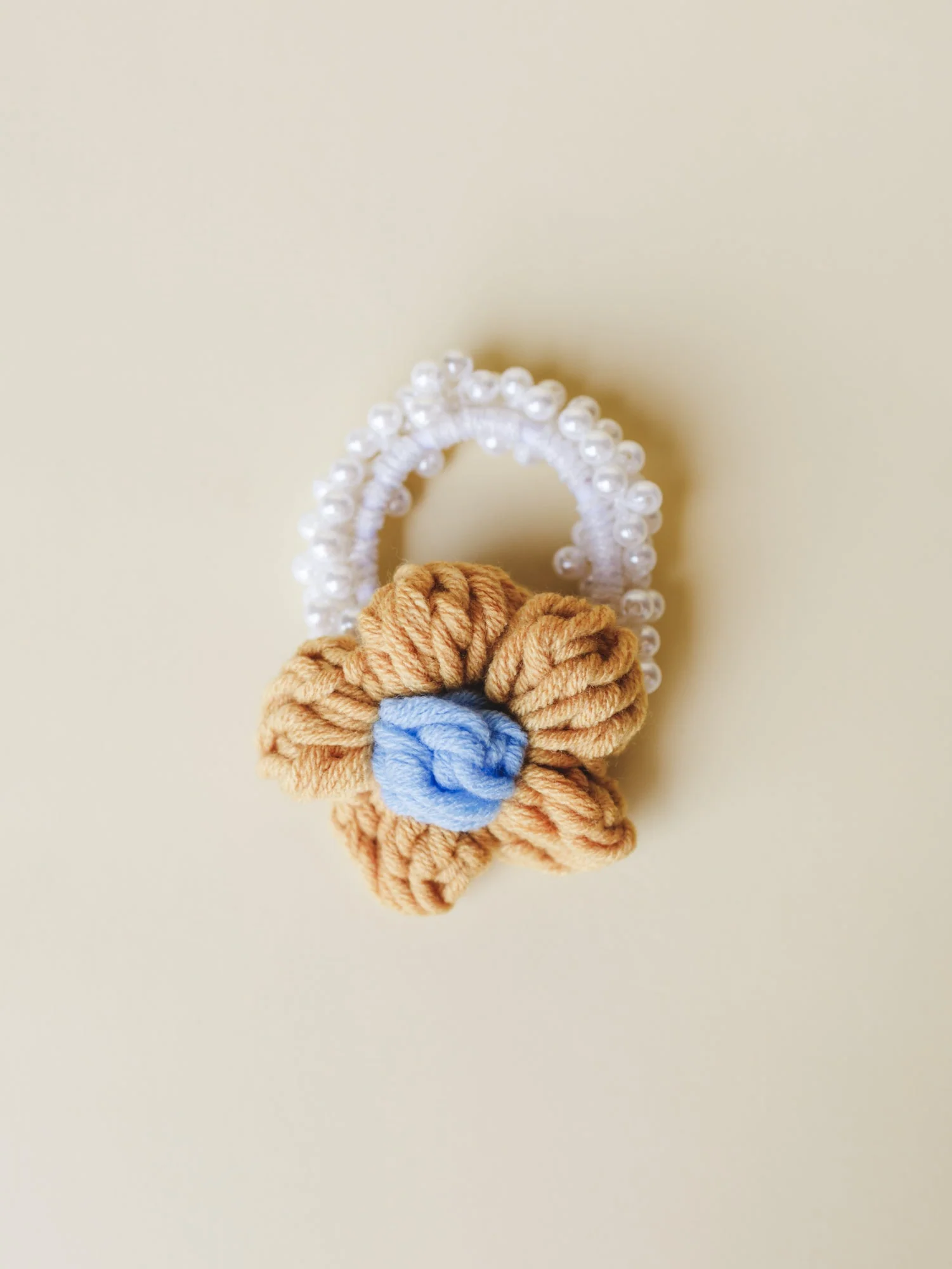 Flowers In Your Hair Scrunchie - Gold