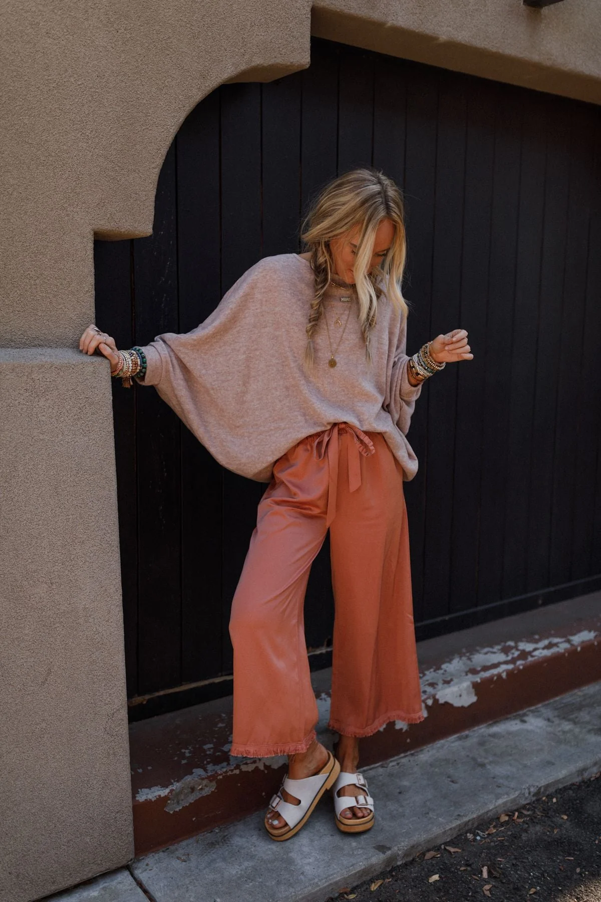 The Nest Fly With Me Batwing Sleeve Knit Sweater - Sand - Image 5