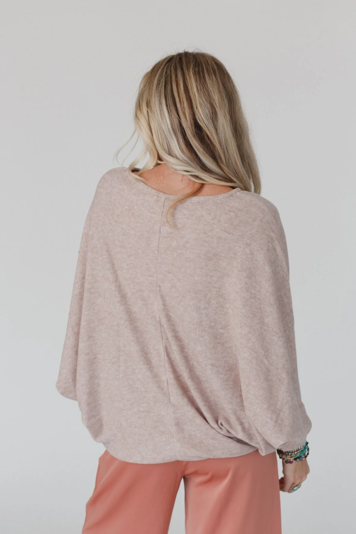 The Nest Fly With Me Batwing Sleeve Knit Sweater - Sand - Image 7