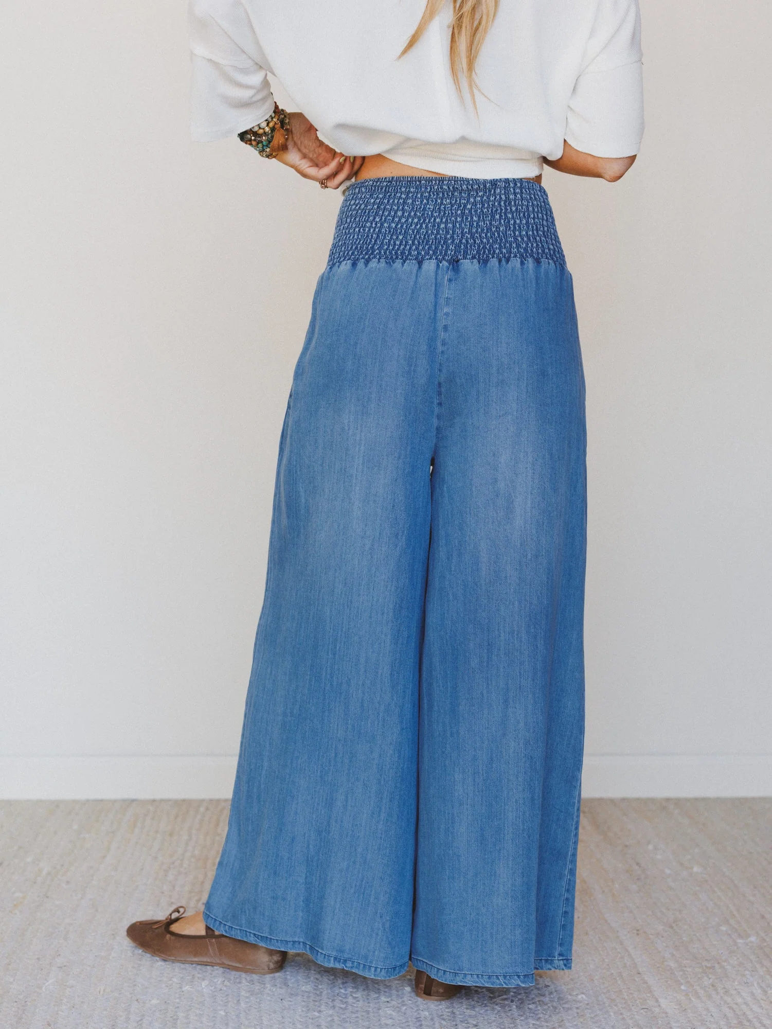 Free Falling Wide Leg Pants - Denim - Image 6