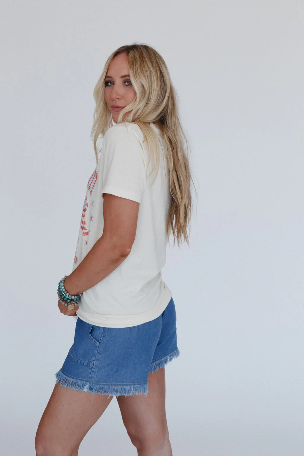 Freedom Eagle Graphic Tee - Ivory - Image 5