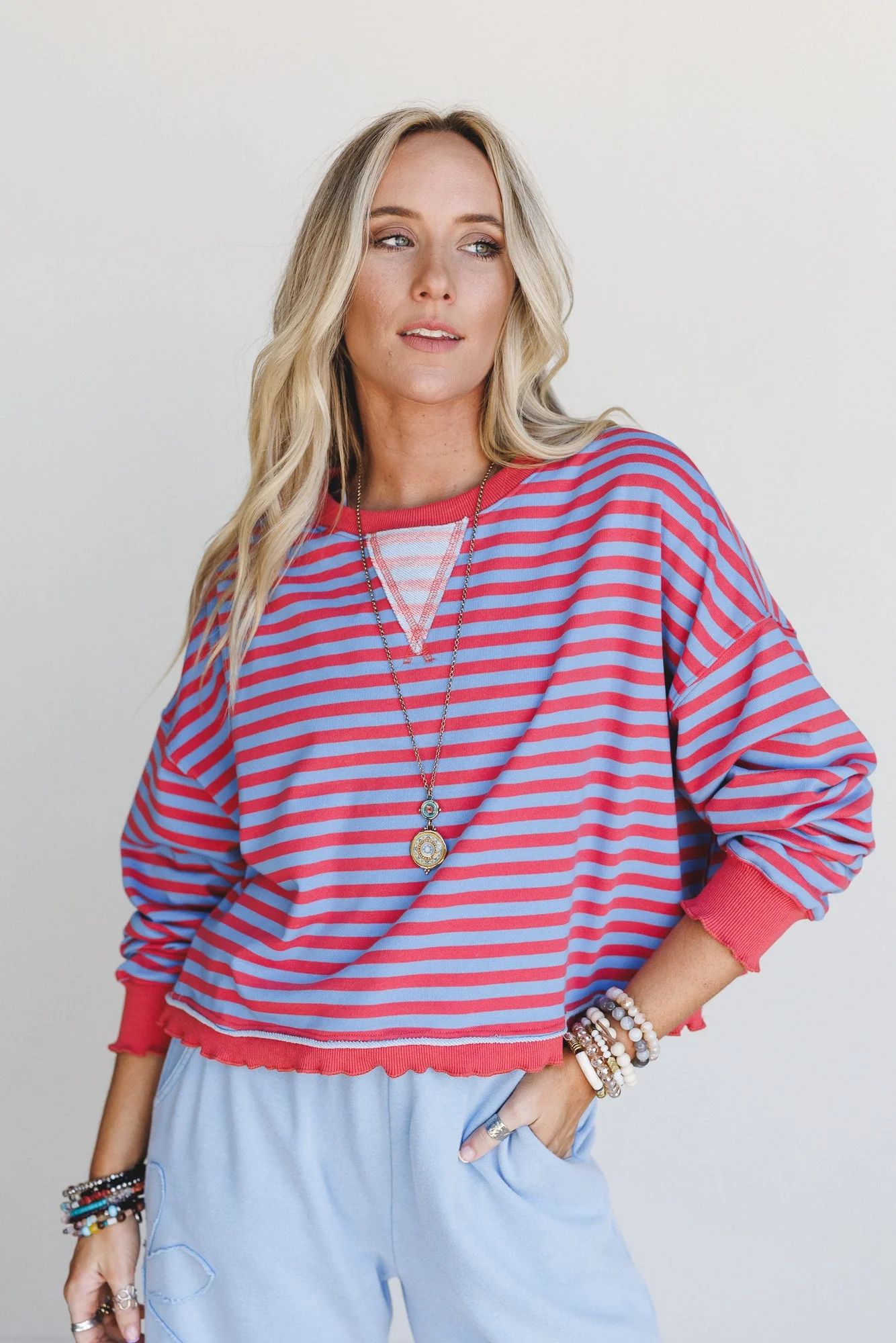 Freestyle Striped Top - Blue Multi