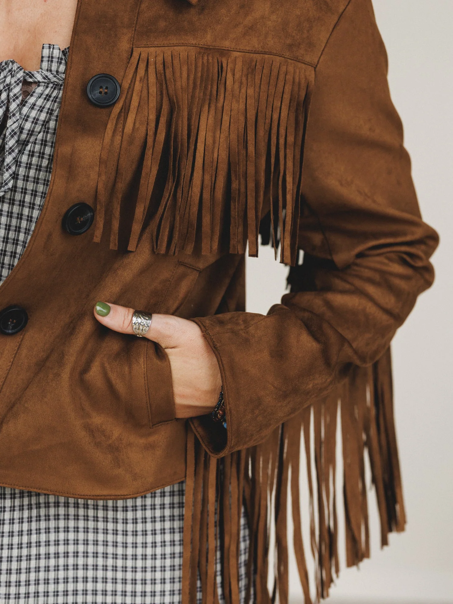 Fringe Theory Suede Jacket - Camel - Image 5
